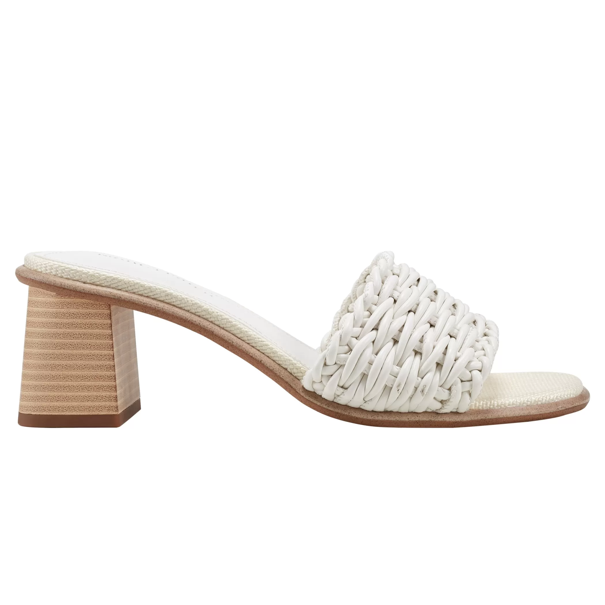 Sale Marc Fisher Alane Block Heel Sandal Chic Cream