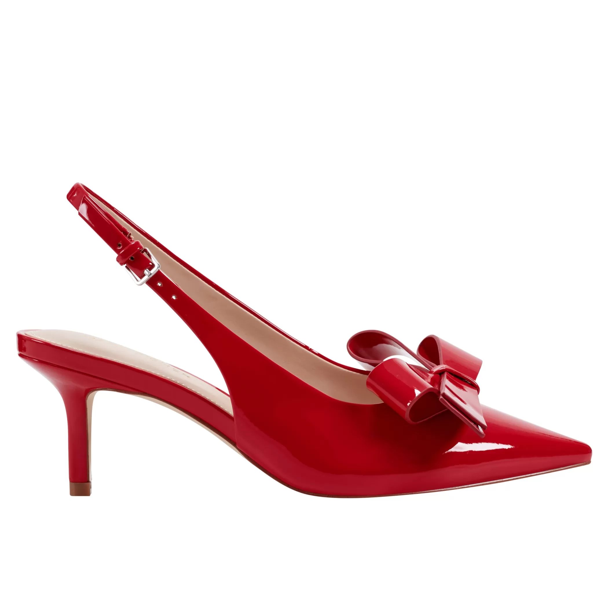 Sale Marc Fisher Allon Bow Slingback Pump Red Patent