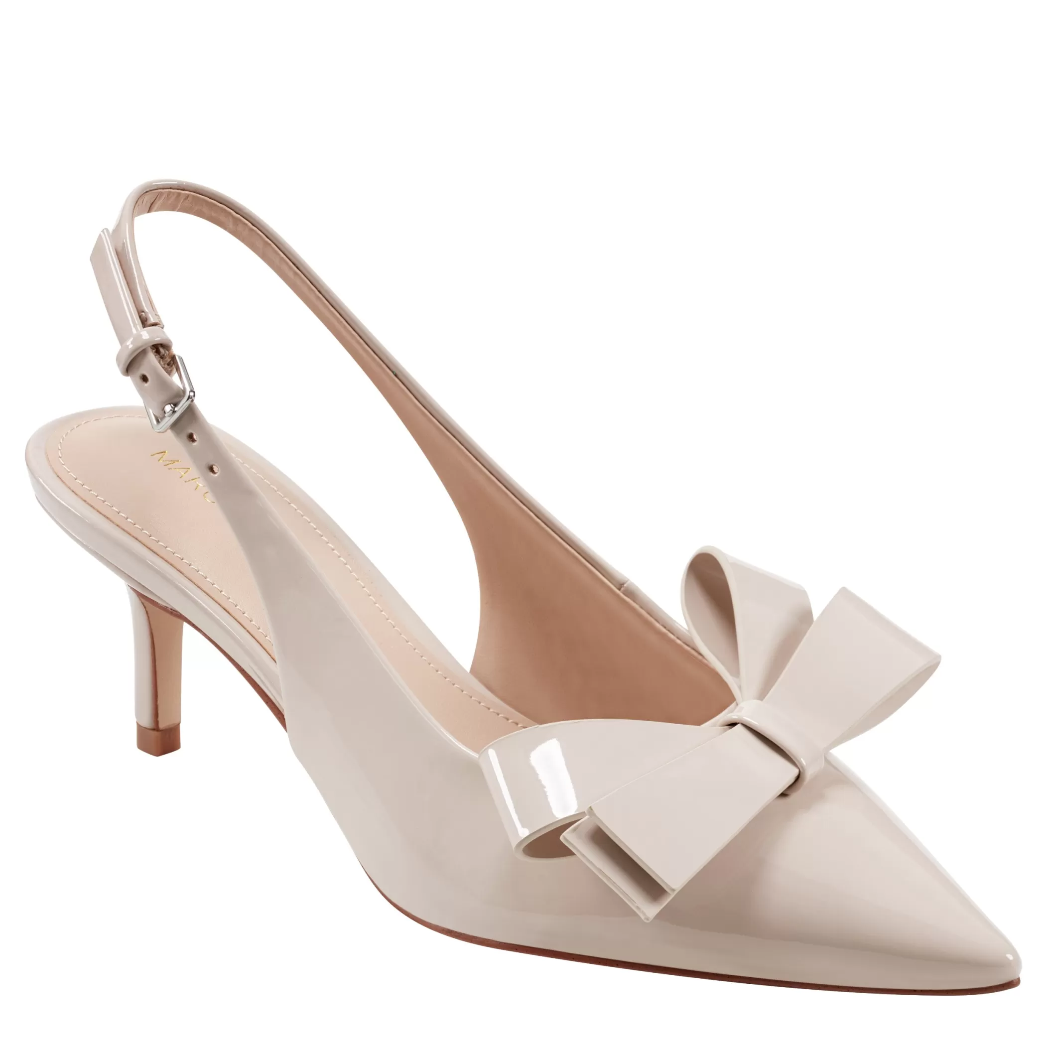 Flash Sale Marc Fisher Allon Bow Slingback Pump Light Natural Patent