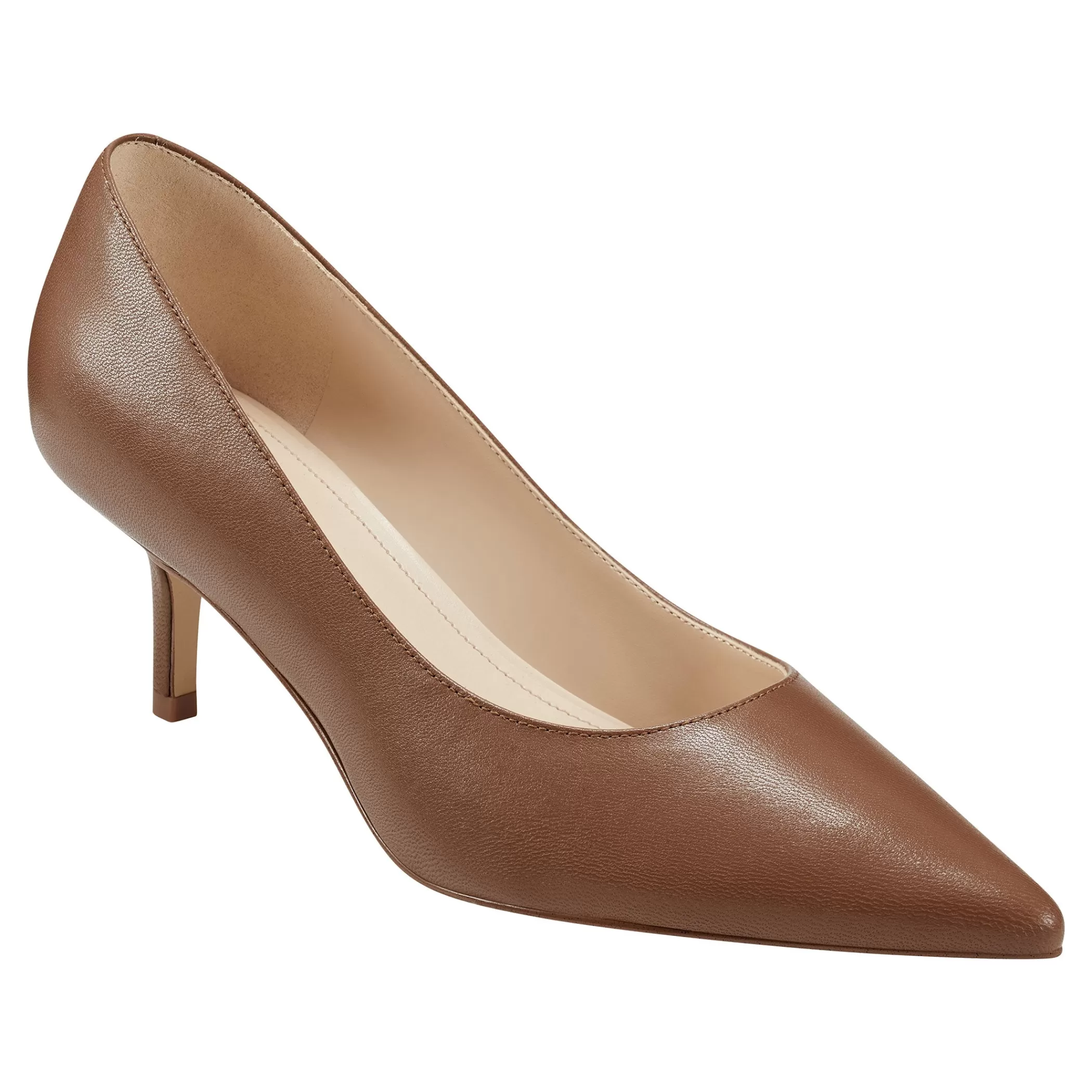 Cheap Marc Fisher Alola Pump Light Brown Leather