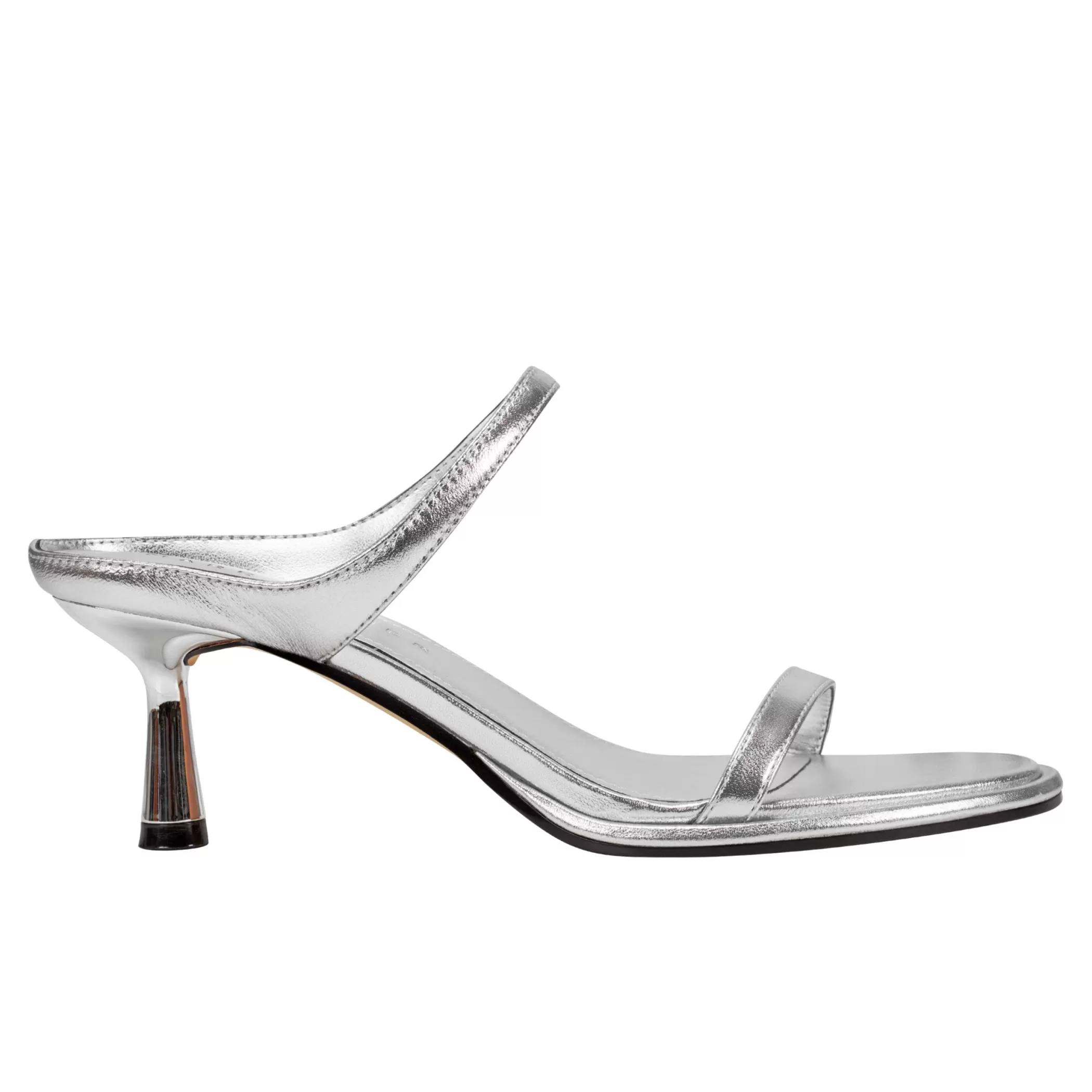 Store Marc Fisher Alonde Heeled Slide Sandal Silver