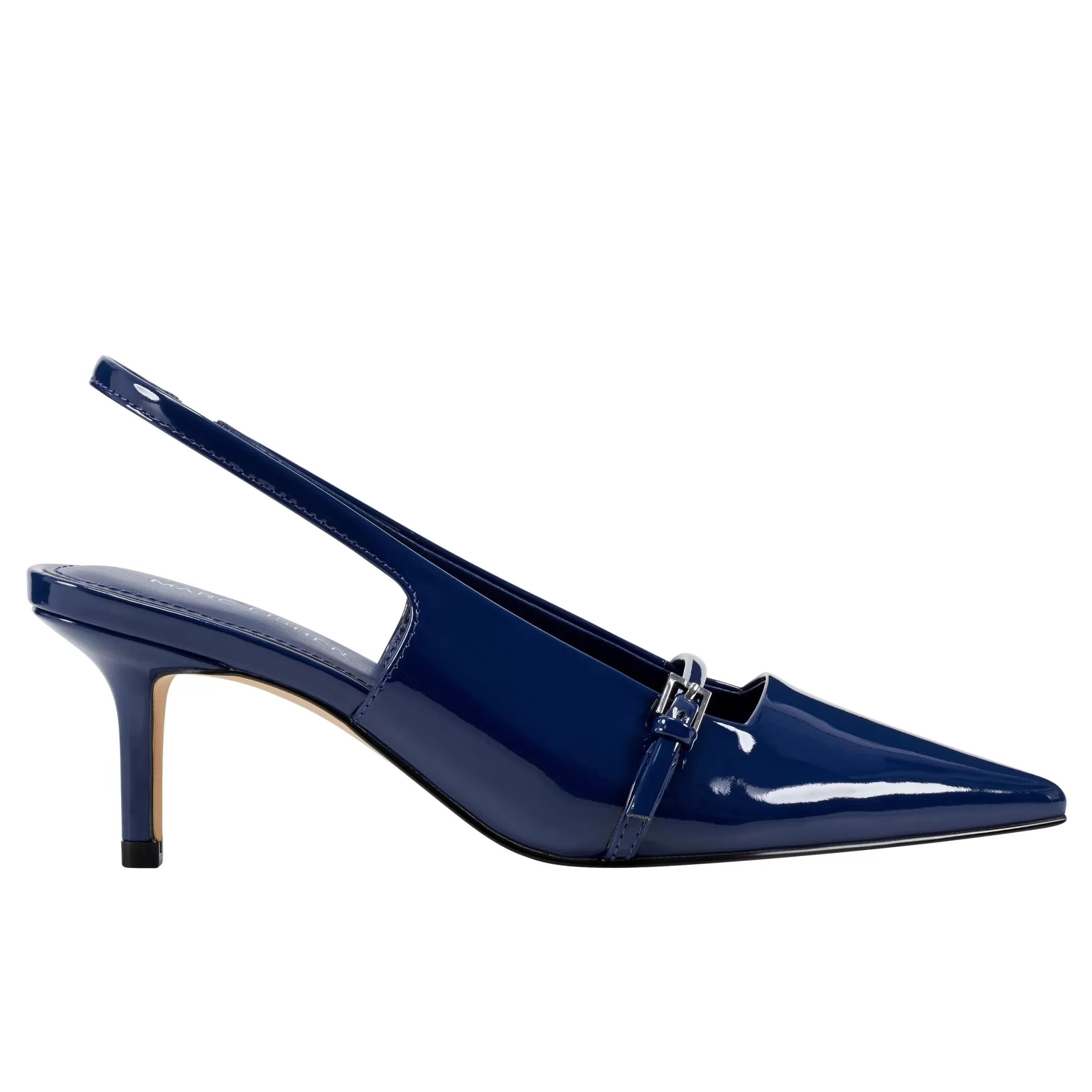 Clearance Marc Fisher Alorie Slingback Pump Navy Patent