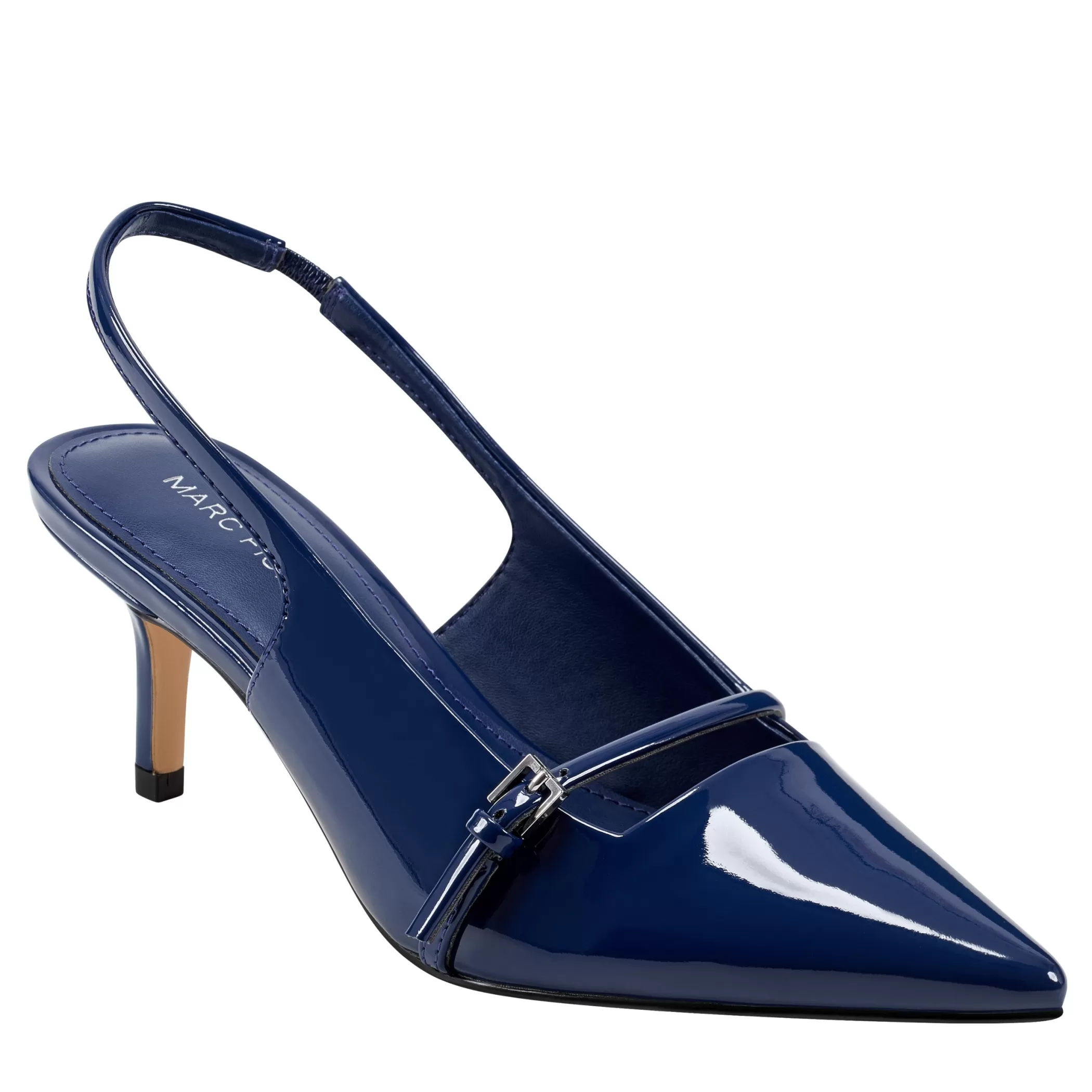 Clearance Marc Fisher Alorie Slingback Pump Navy Patent