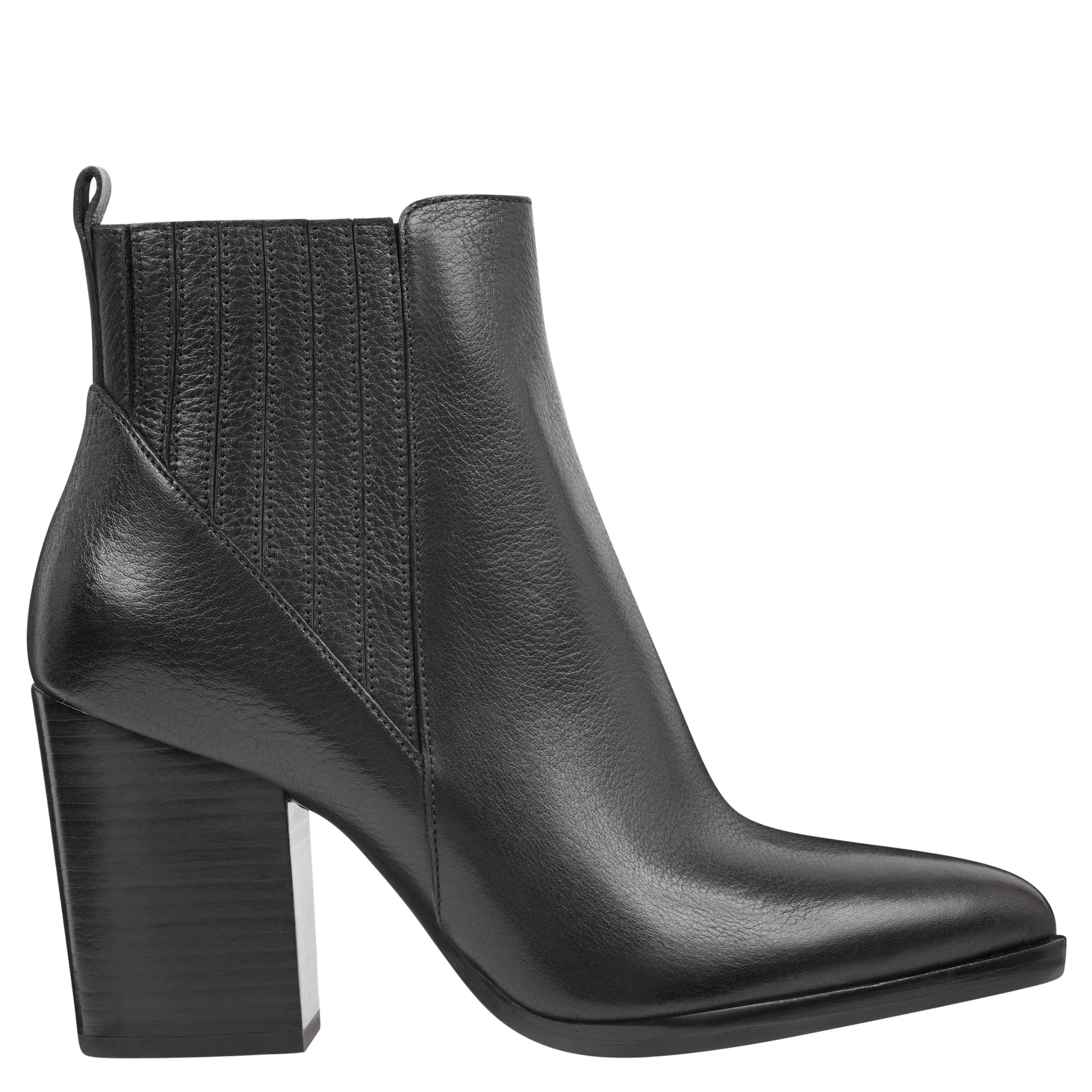 Online Marc Fisher Alva Pointy Toe Bootie Black Leather