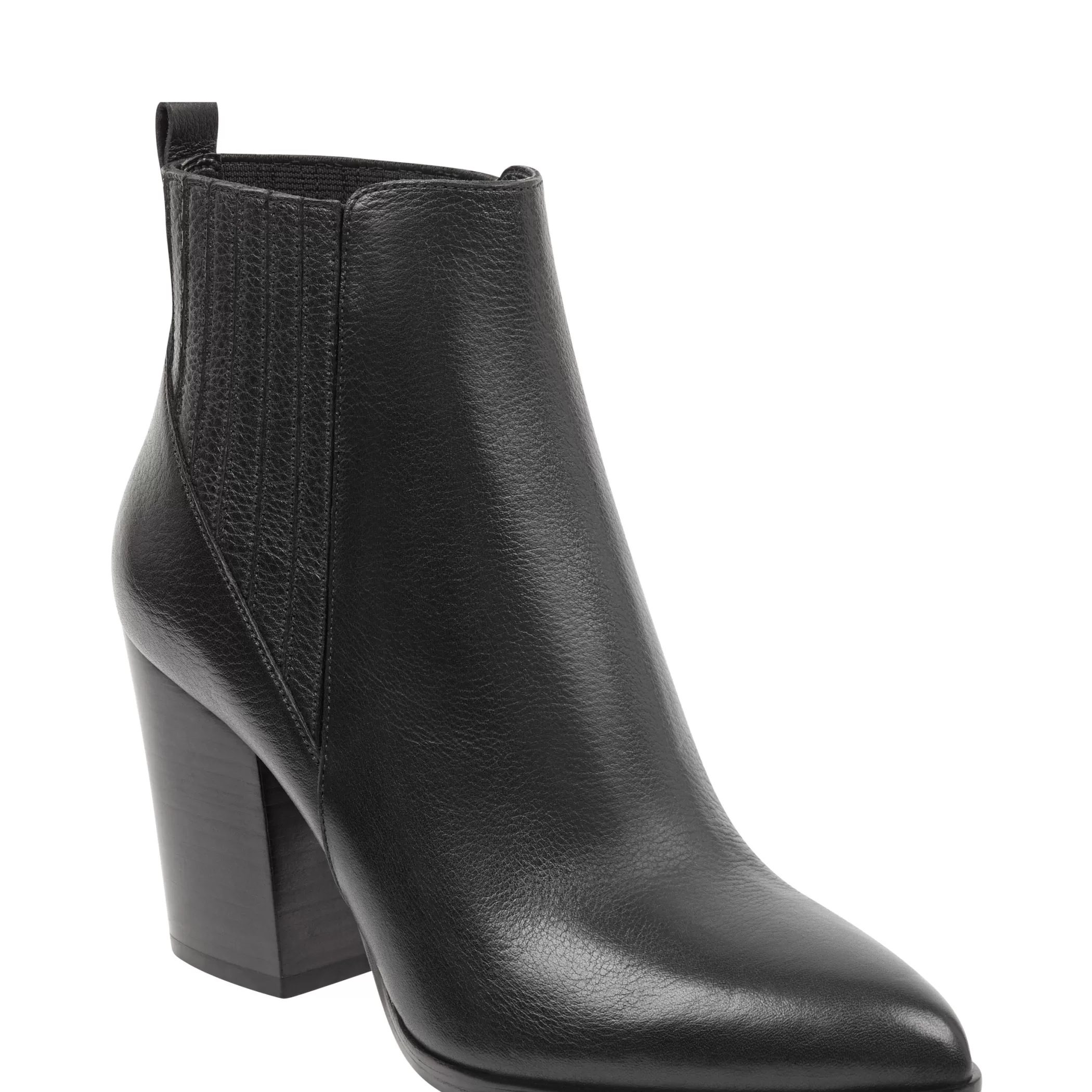 Online Marc Fisher Alva Pointy Toe Bootie Black Leather