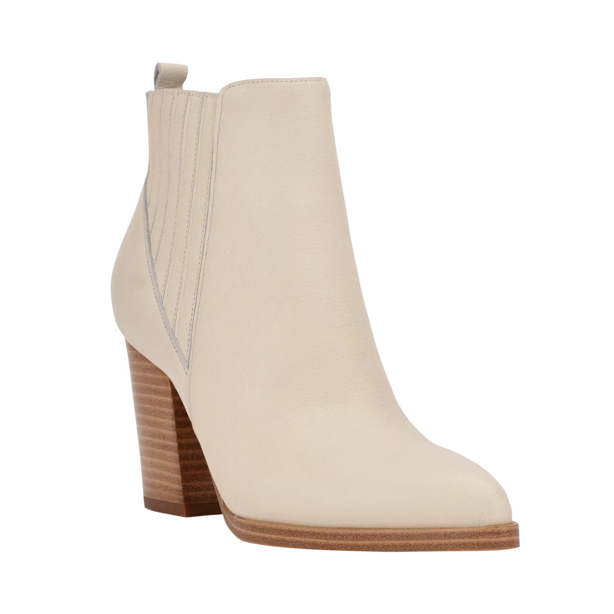 Store Marc Fisher Alva Pointy Toe Bootie Chic Cream Leather