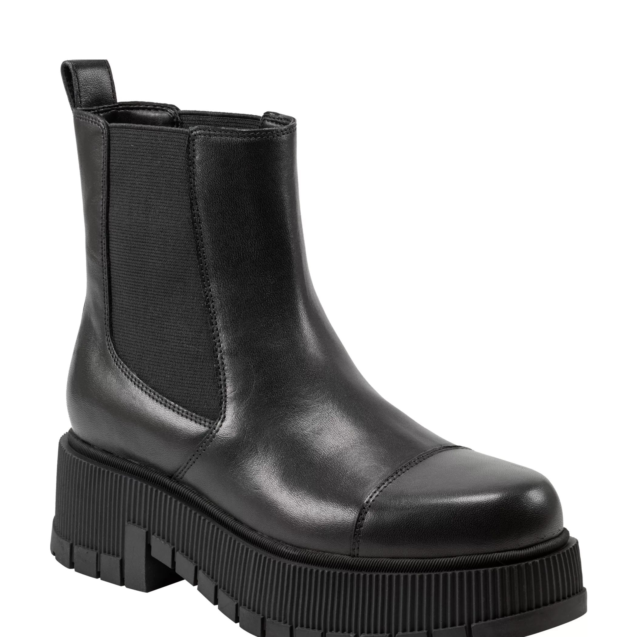 Outlet Marc Fisher Bermida Lug Sole Bootie Black Leather