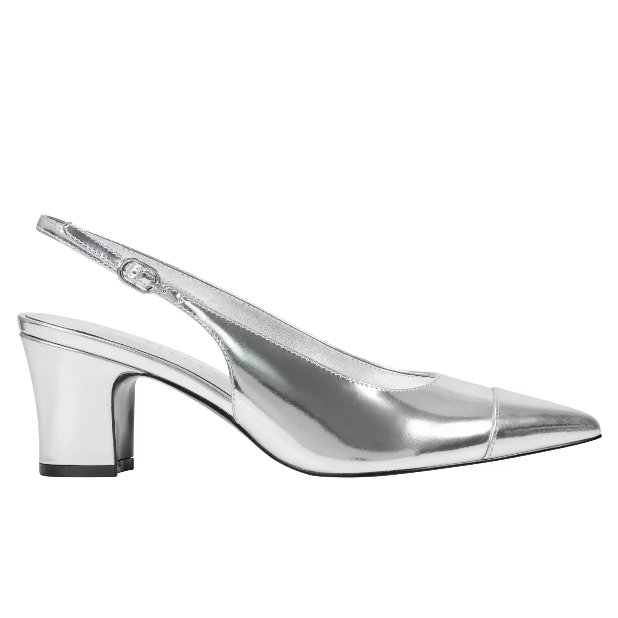 Clearance Marc Fisher Blakeley Slingback Pump Silver Leather