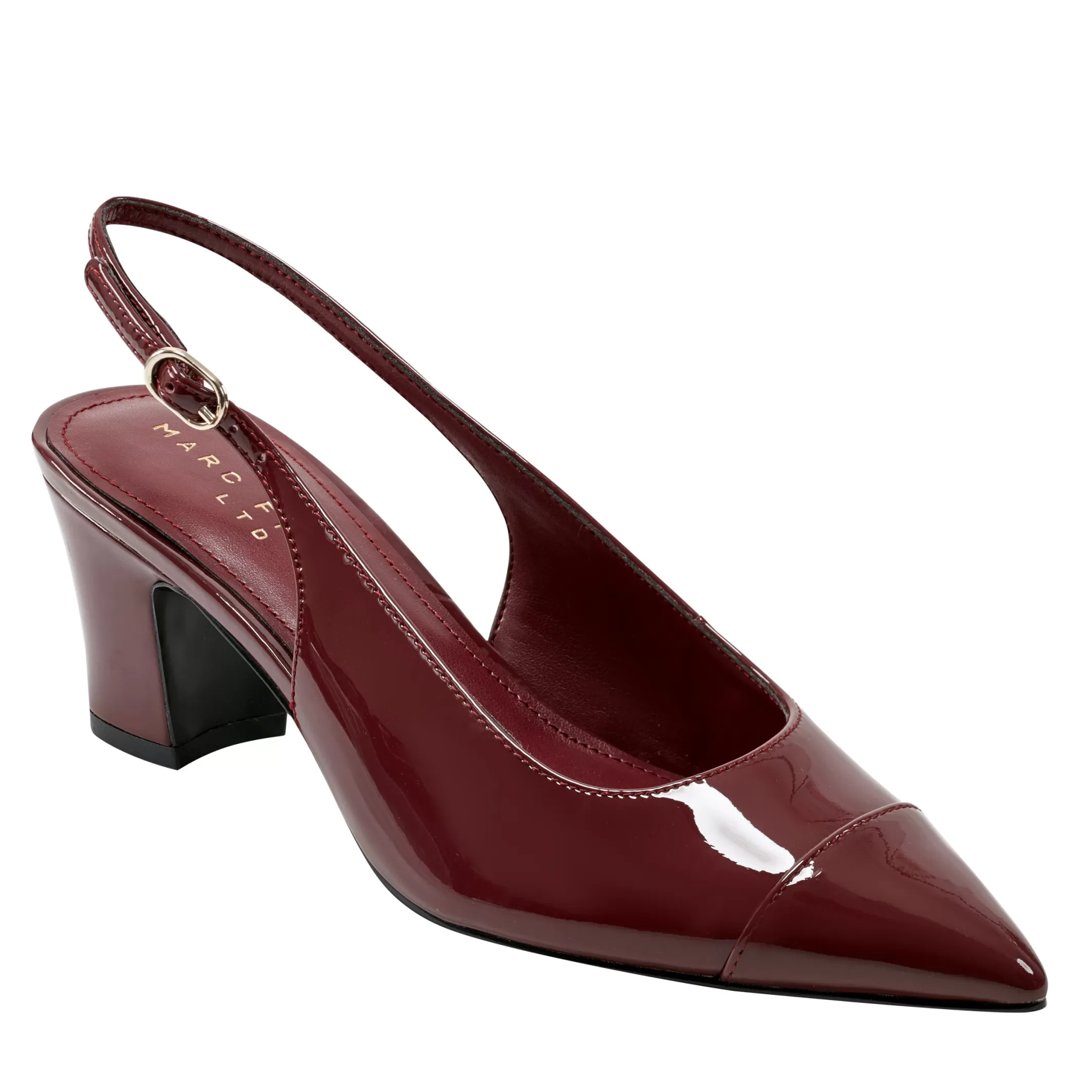 Shop Marc Fisher Blakeley Slingback Pump Red Patent Leather