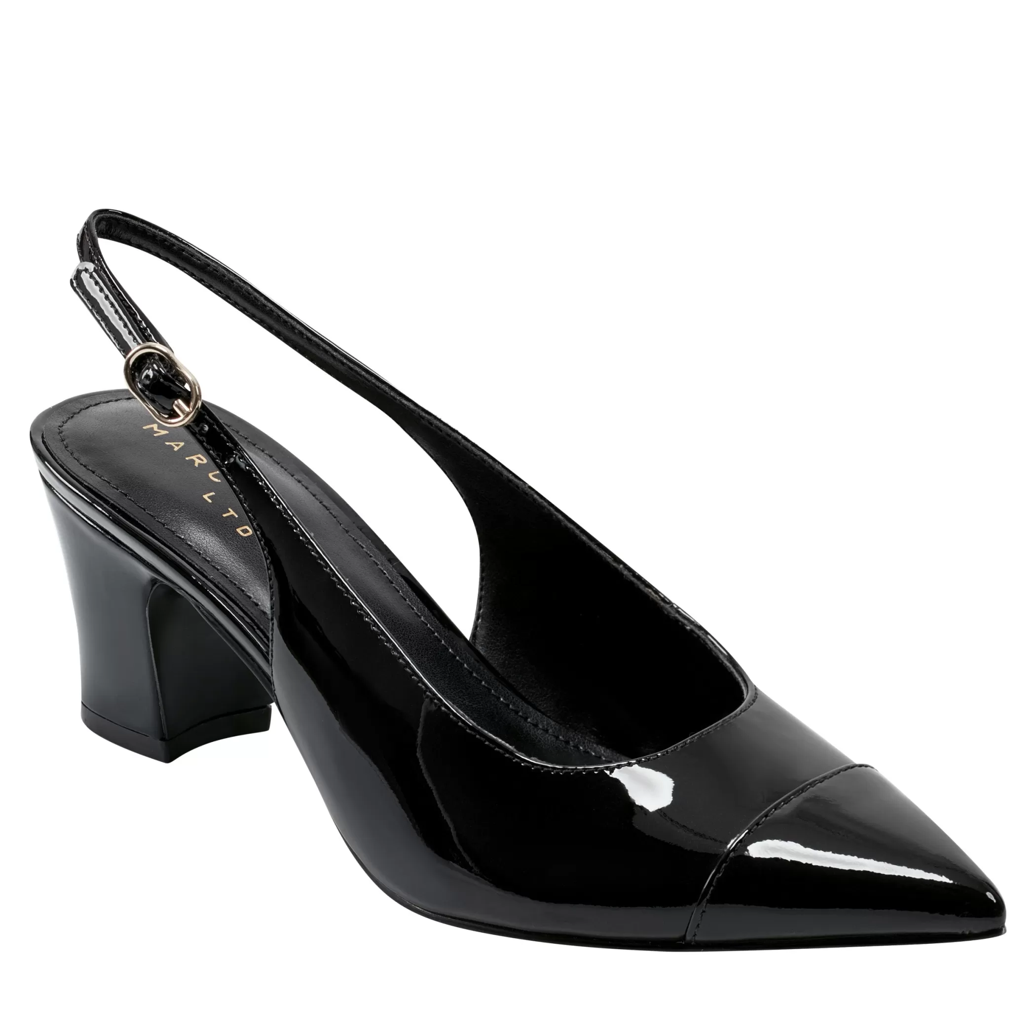 Hot Marc Fisher Blakeley Slingback Pump Black Patent Leather