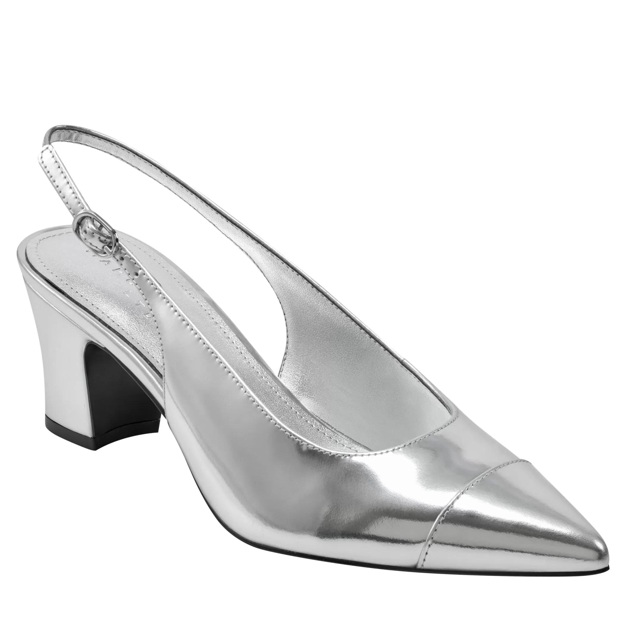 Clearance Marc Fisher Blakeley Slingback Pump Silver Leather