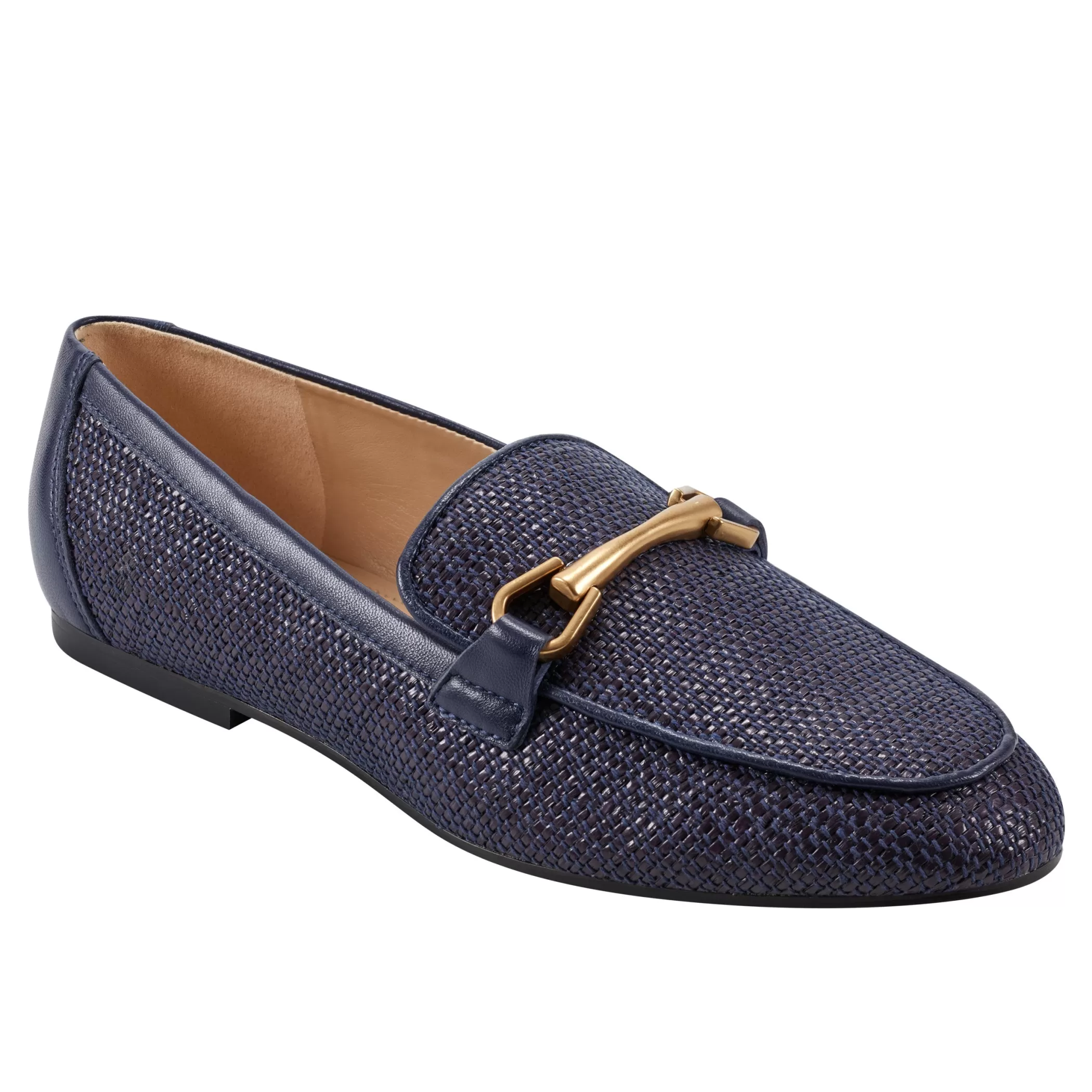 Cheap Marc Fisher Bleek Loafer Navy Raffia