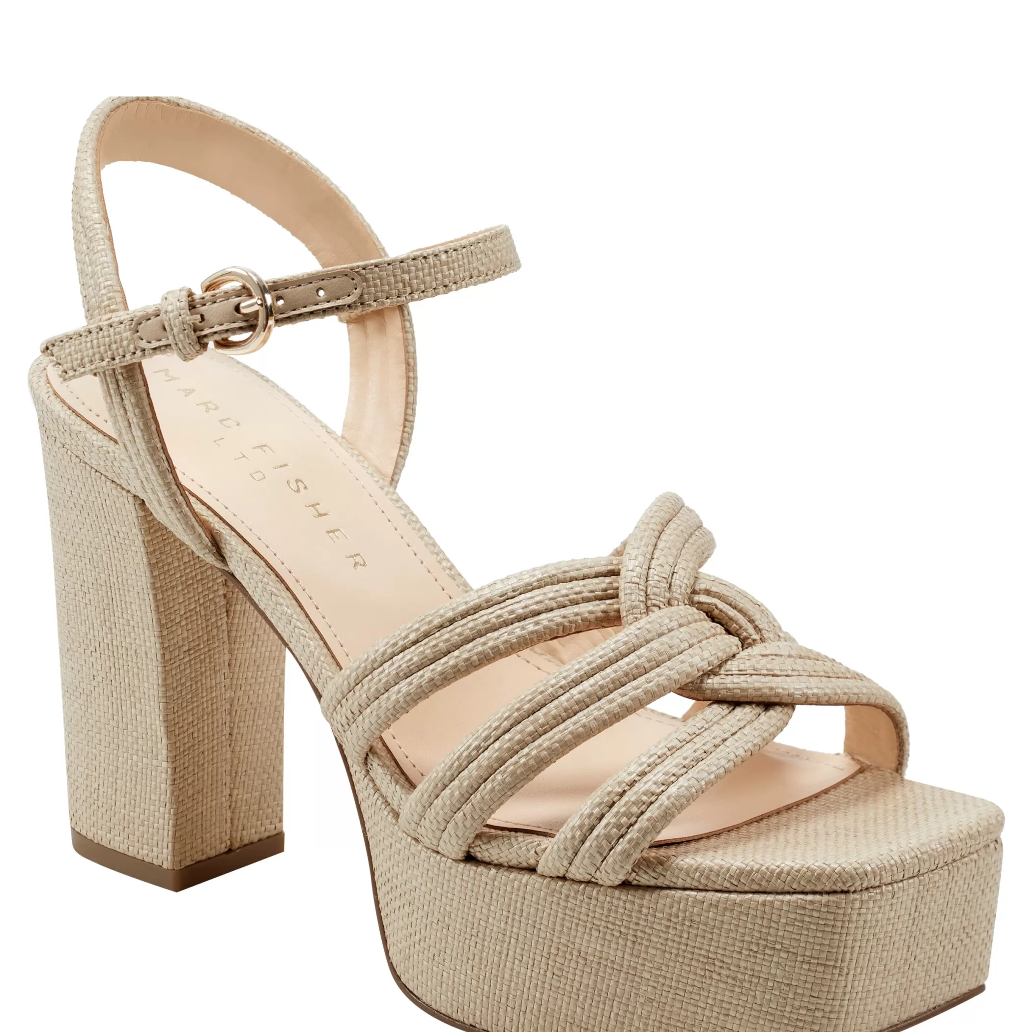 Fashion Marc Fisher Cairo Platform Sandal Medium Natural