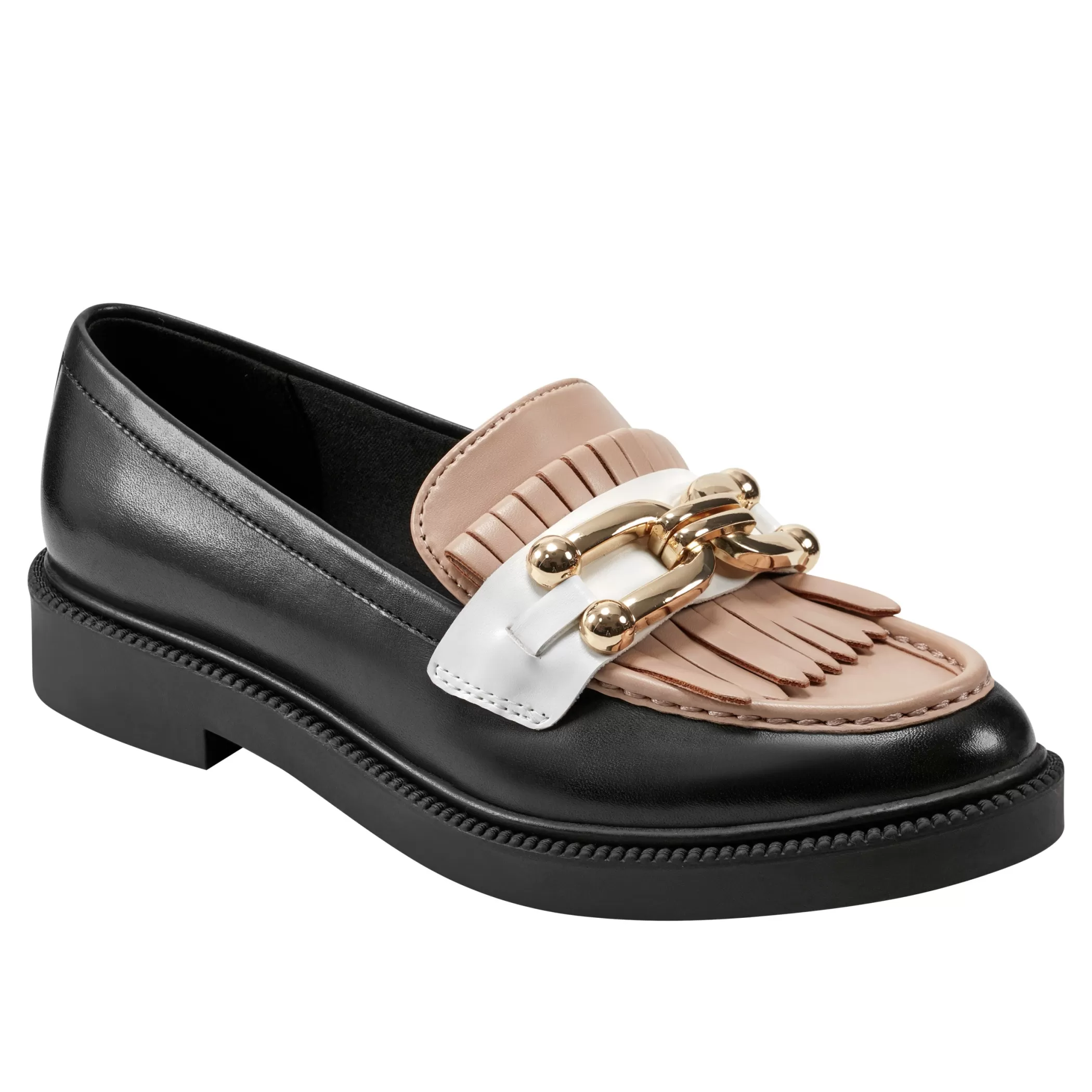 Cheap Marc Fisher Calisto Loafer Black/Natural/White