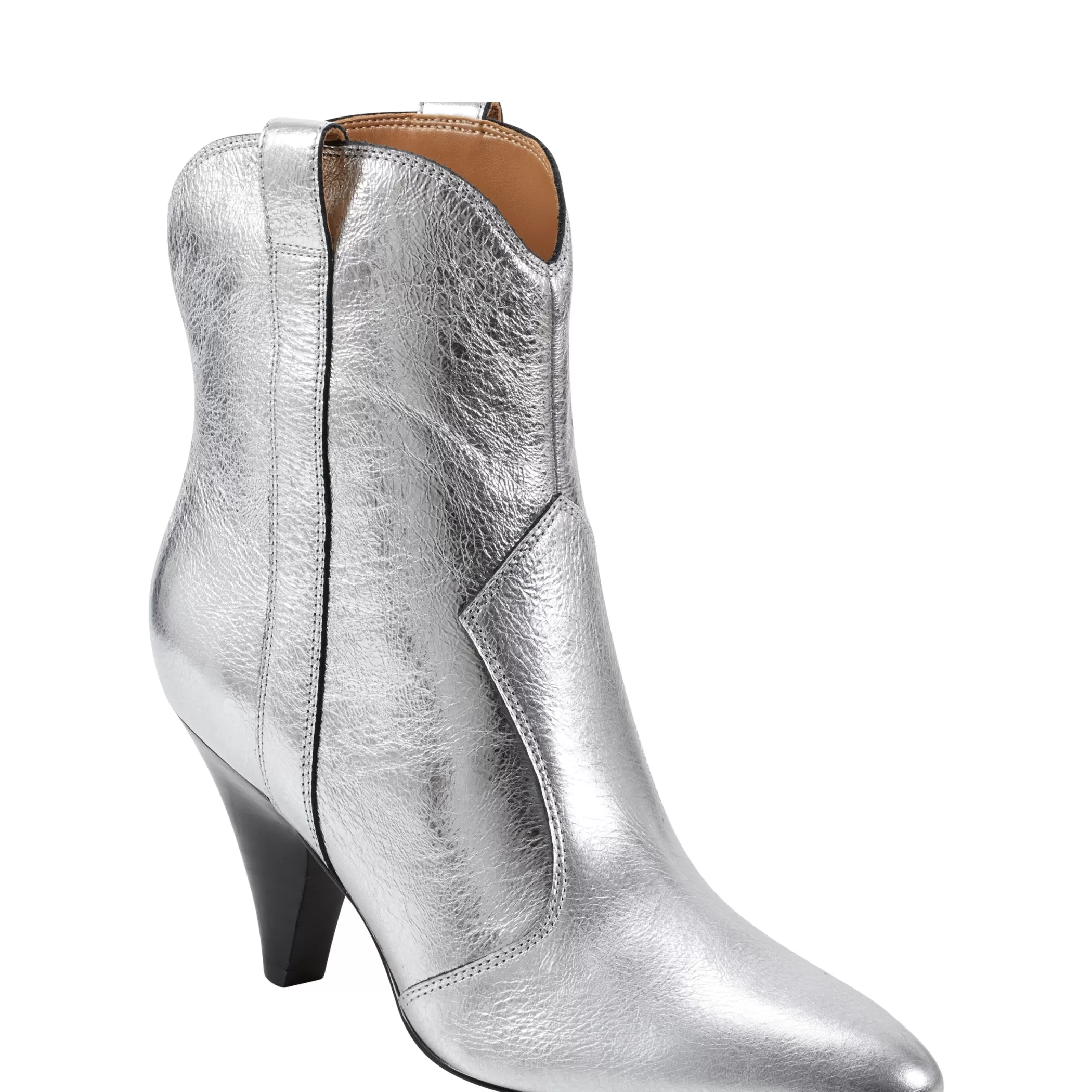 Best Marc Fisher Carissa Heeled Western Bootie Silver