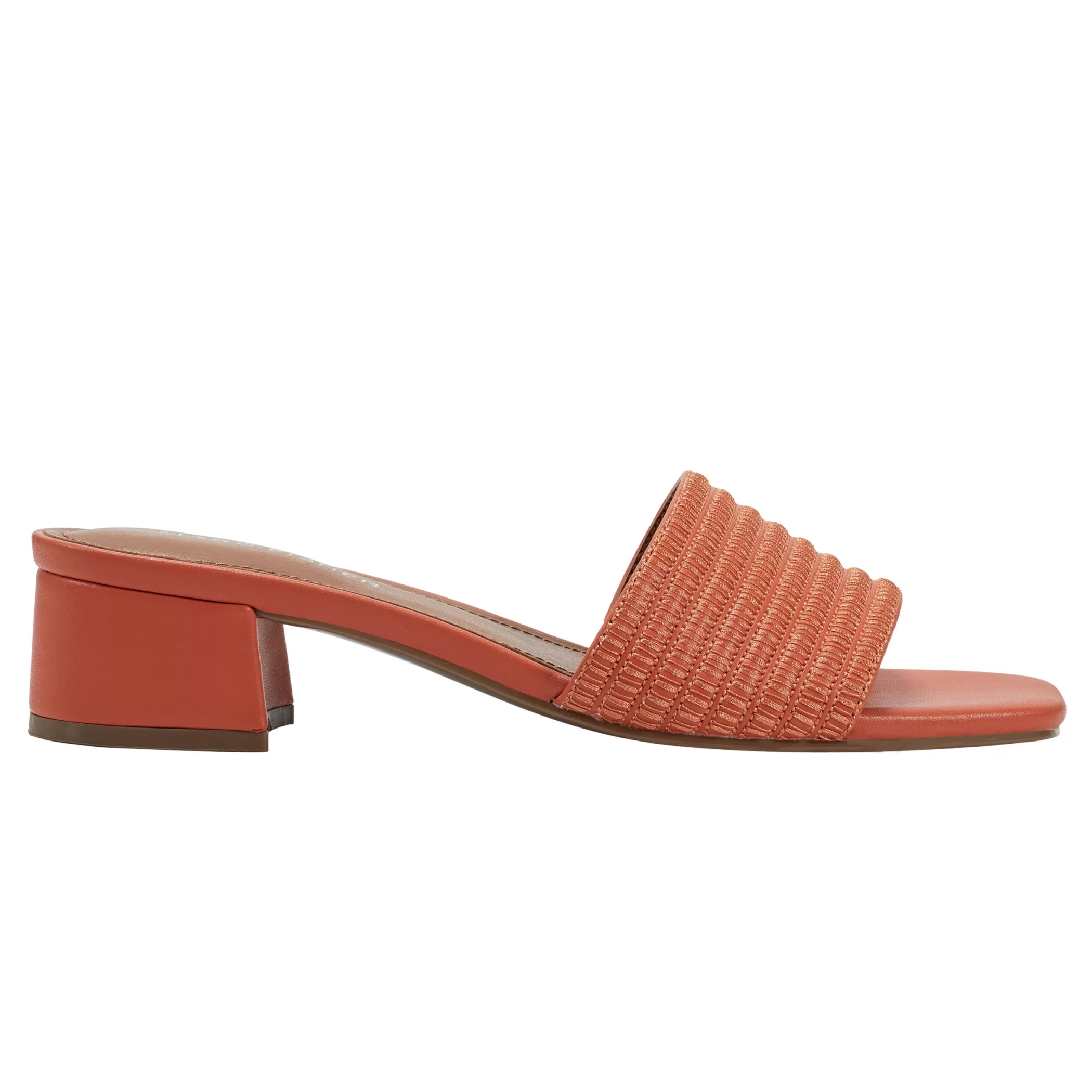 New Marc Fisher Casala Block Heel Sandal Orange