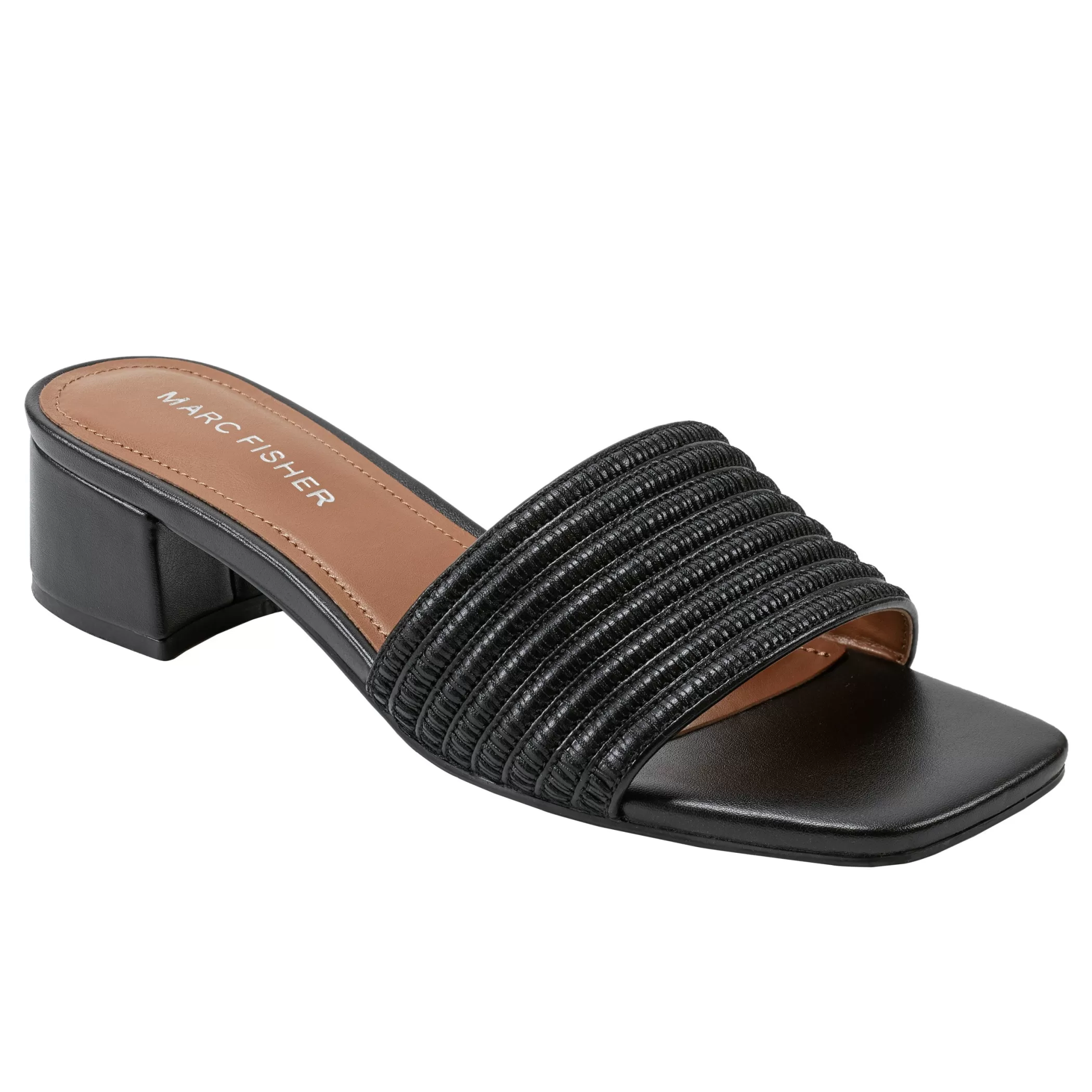 New Marc Fisher Casala Block Heel Sandal Black