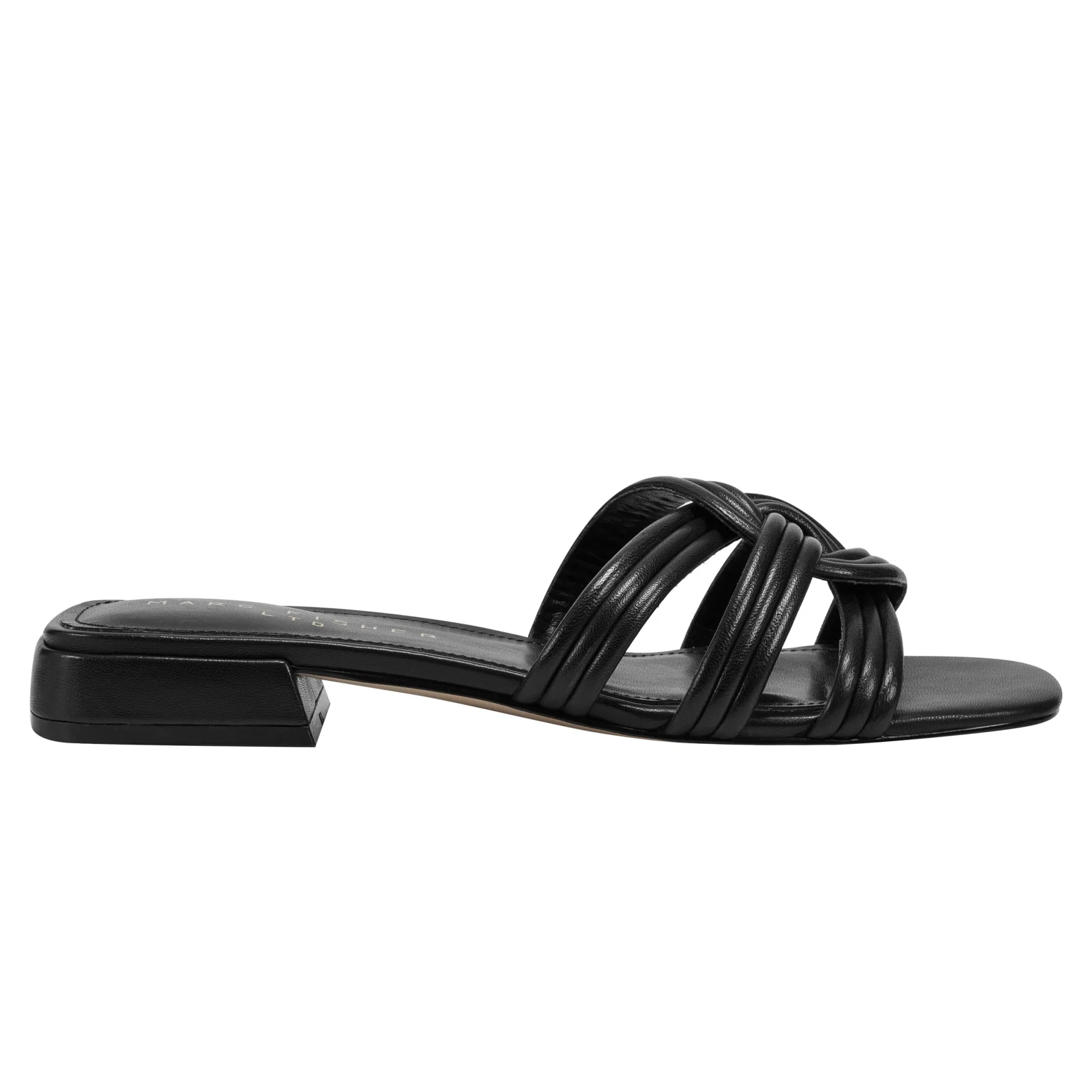 Online Marc Fisher Casara Slide Sandal Black Leather