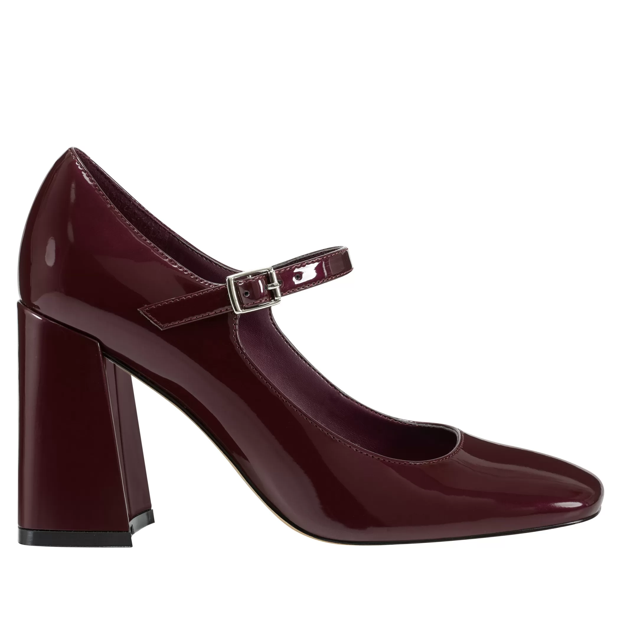 Cheap Marc Fisher Charin Block Heel Mary Jane Merlot Patent