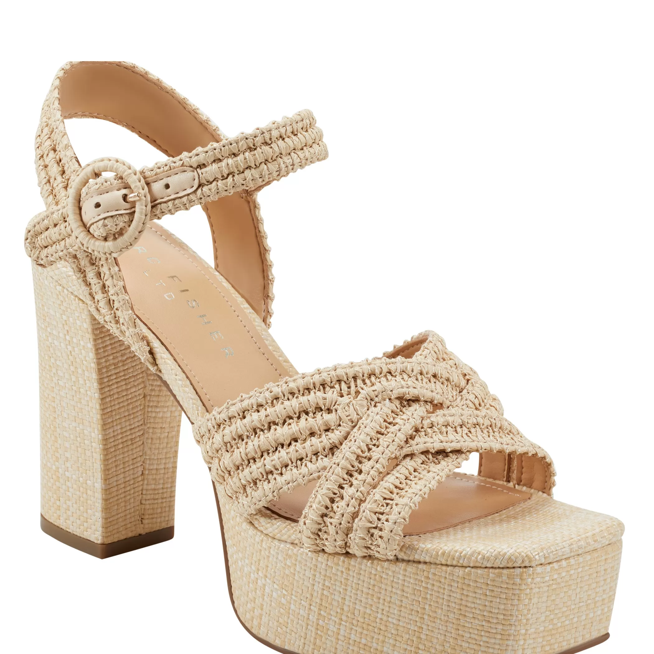 Best Marc Fisher Chesse Platform Sandal Natural