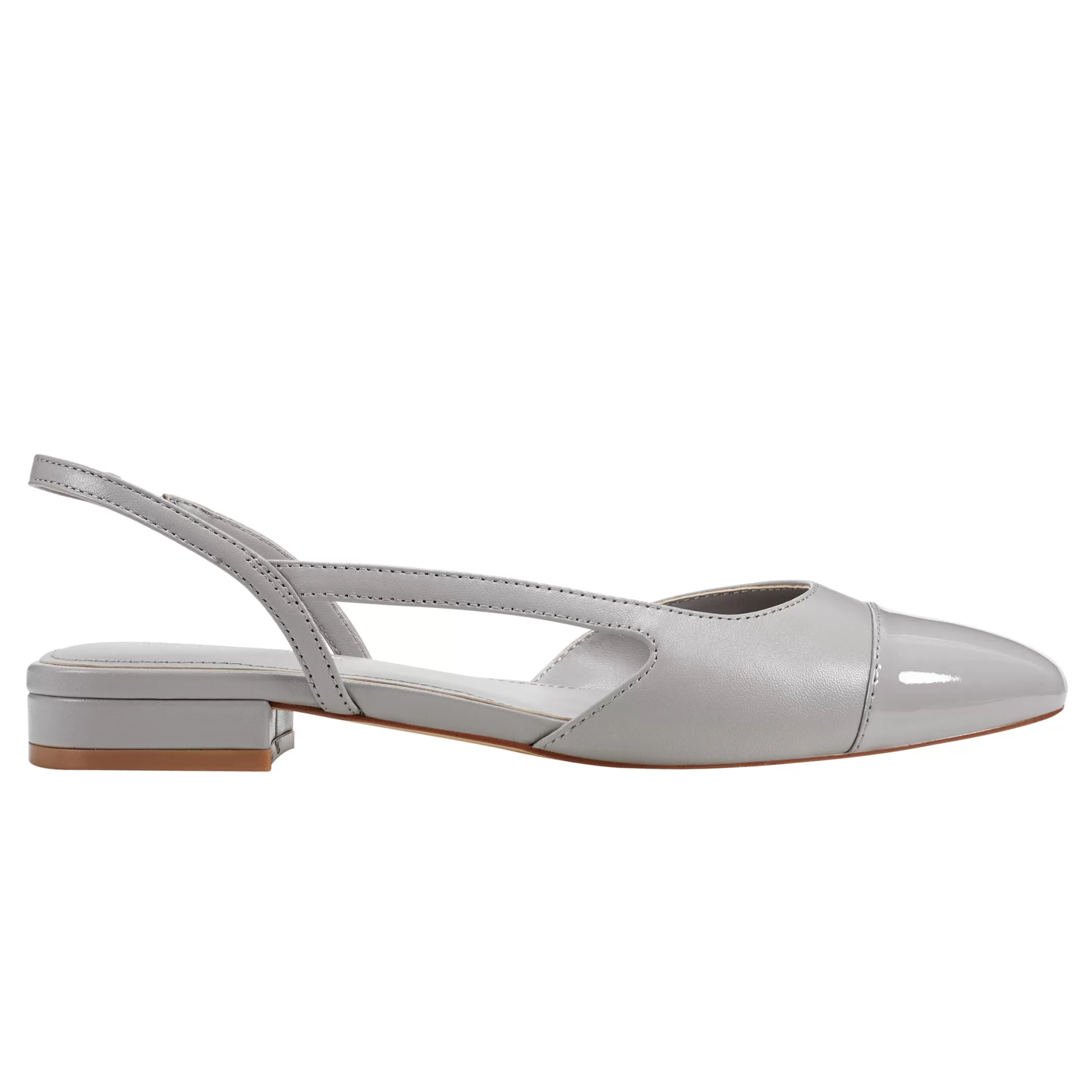 Store Marc Fisher Dela Closed Toe Slingback Dress Flat Light Grey