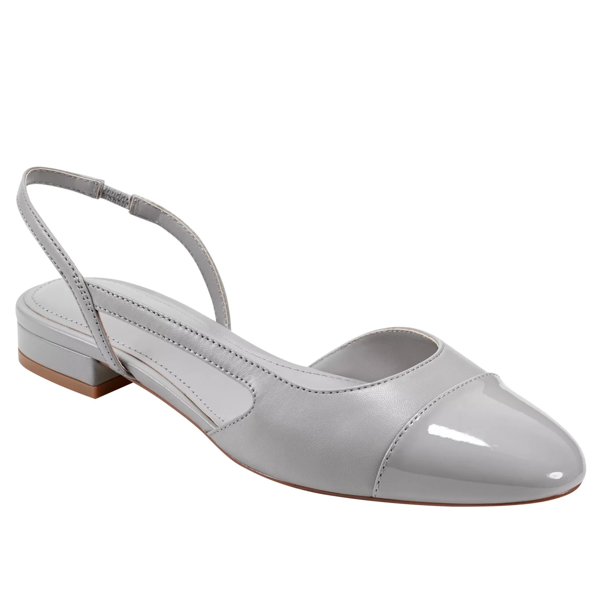 Store Marc Fisher Dela Closed Toe Slingback Dress Flat Light Grey