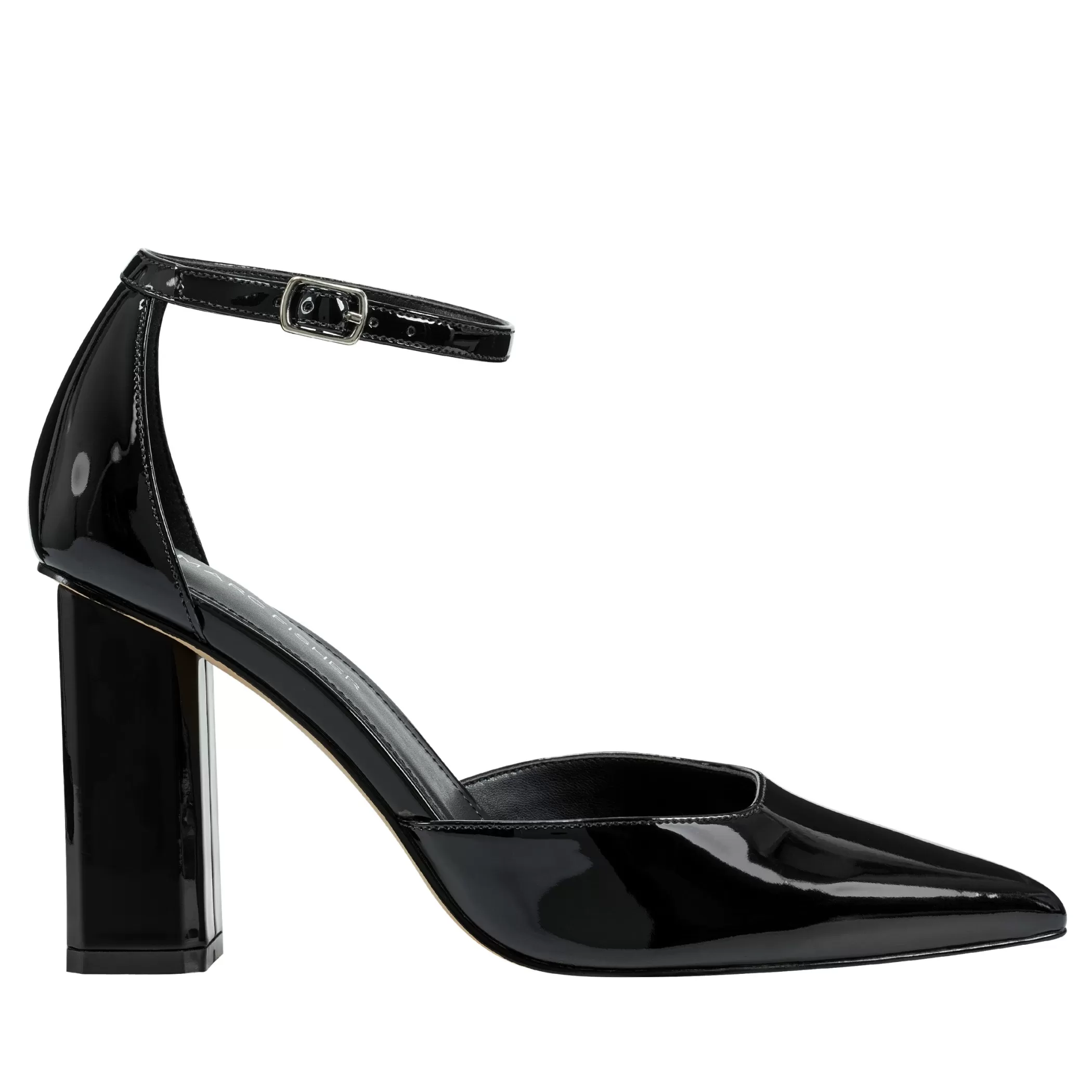 Shop Marc Fisher Demeter Ankle Strap Pump Black Patent