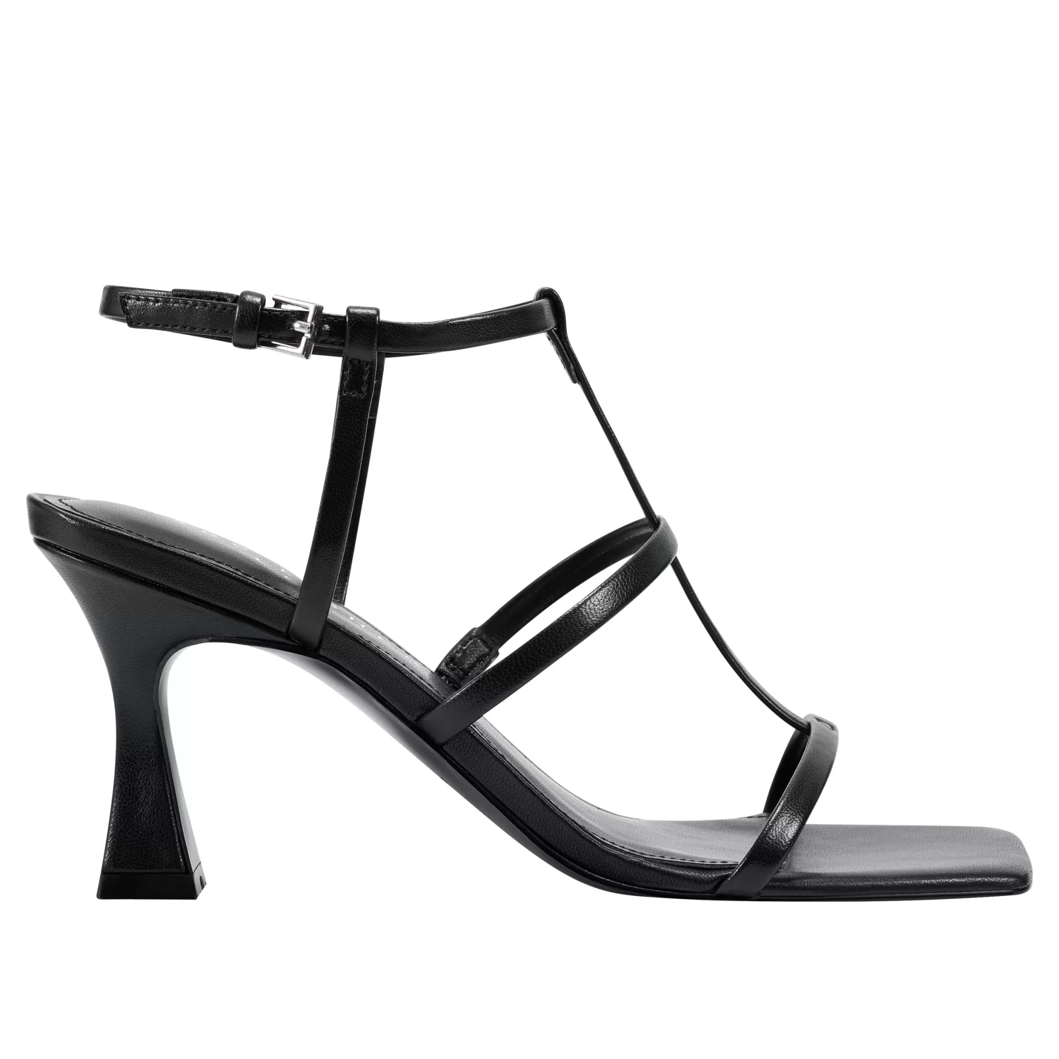 Fashion Marc Fisher Dennie Strappy Dress Sandal Black Leather