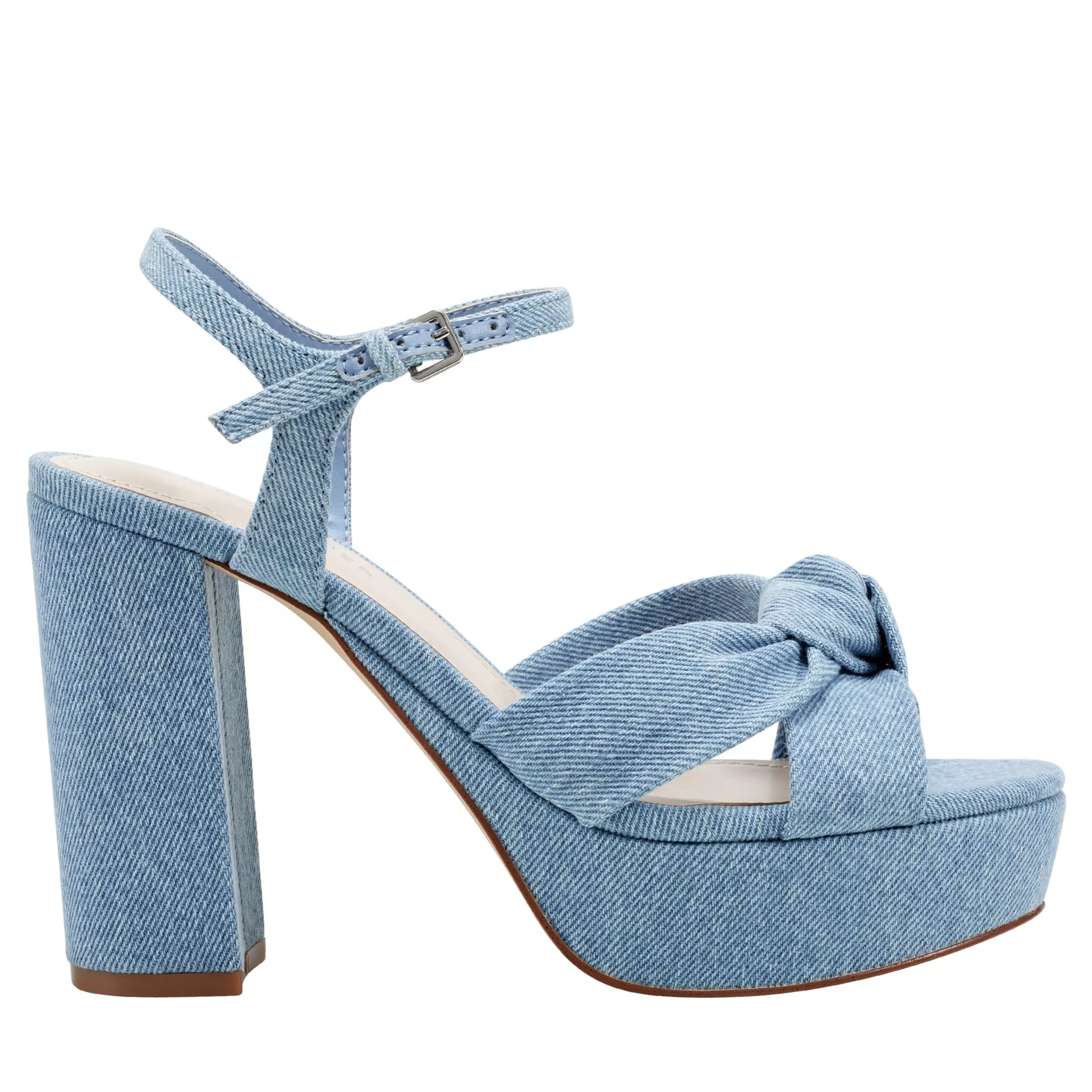 New Marc Fisher Deren Platform Sandal Light Blue