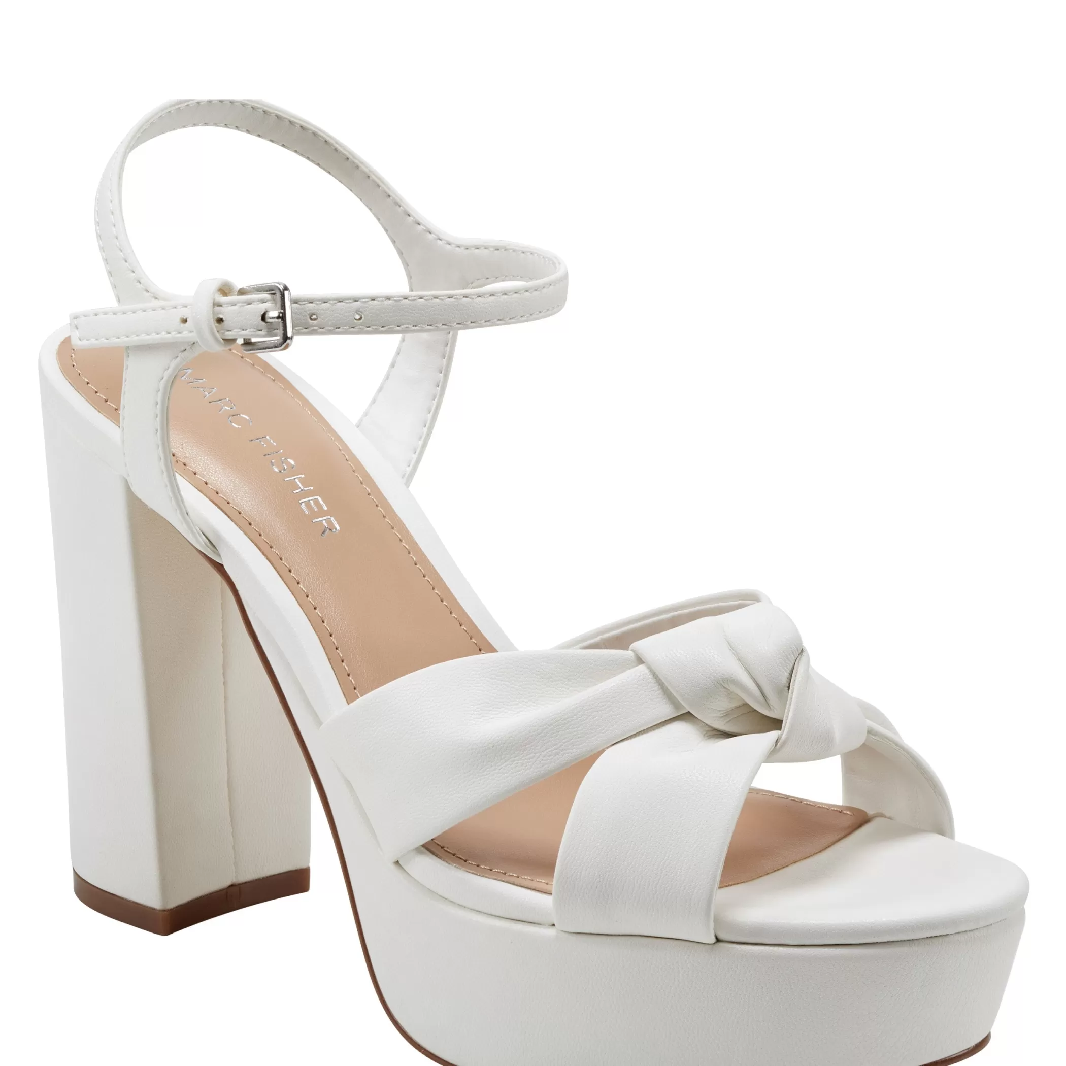 Best Sale Marc Fisher Deren Platform Sandal White