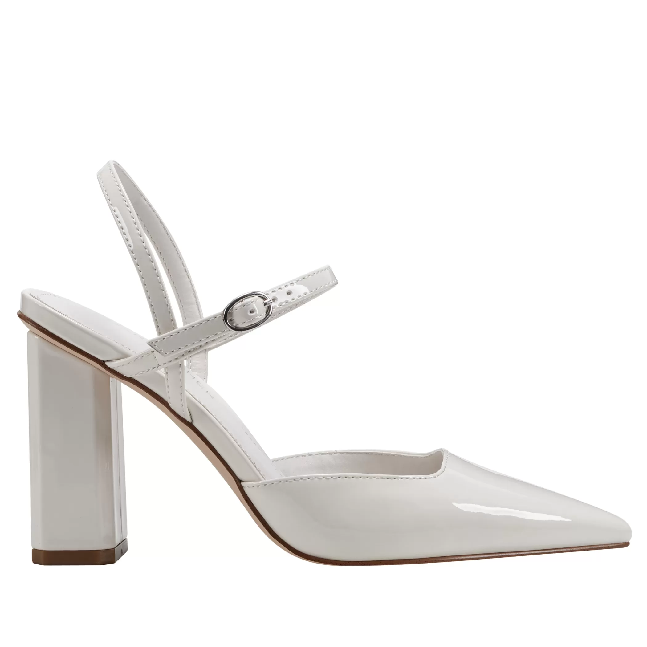 Sale Marc Fisher Doster Pointy Toe Slingback Chic Cream Patent