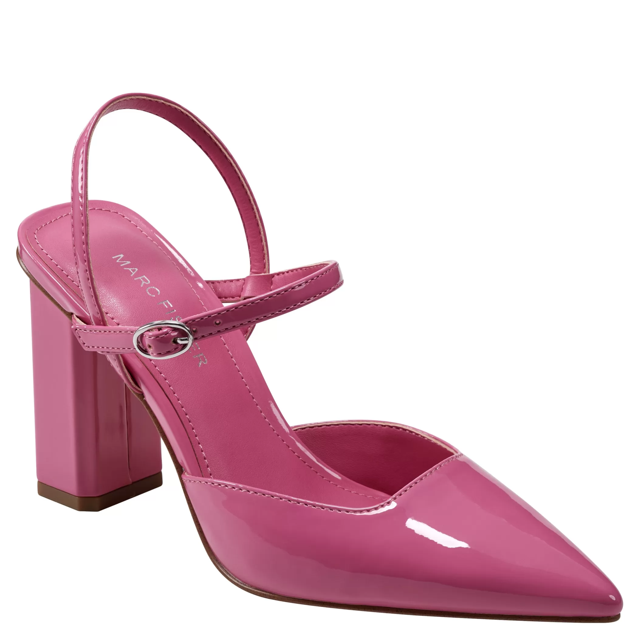 Clearance Marc Fisher Doster Pointy Toe Slingback Pink Patent