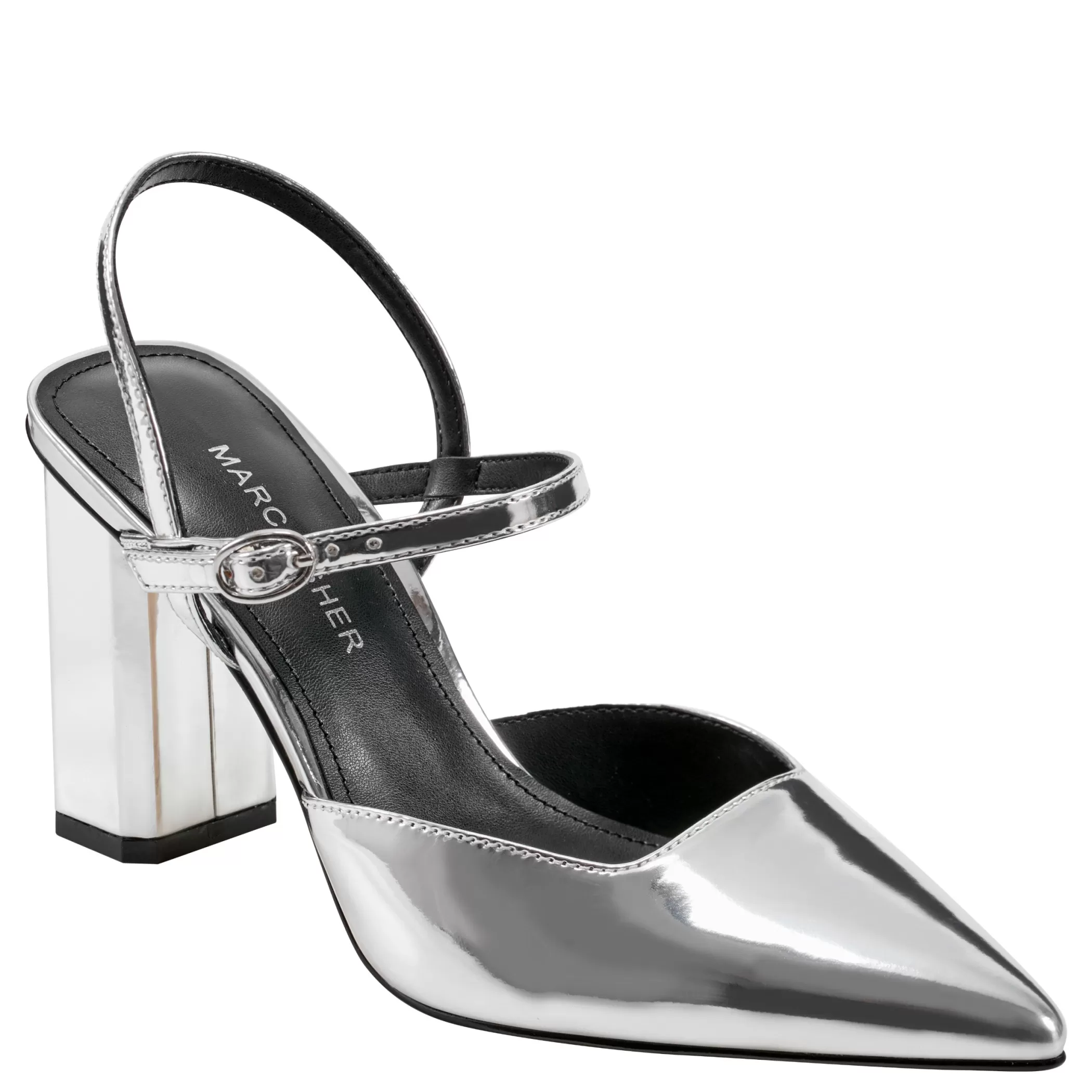 Flash Sale Marc Fisher Doster Pointy Toe Slingback Silver