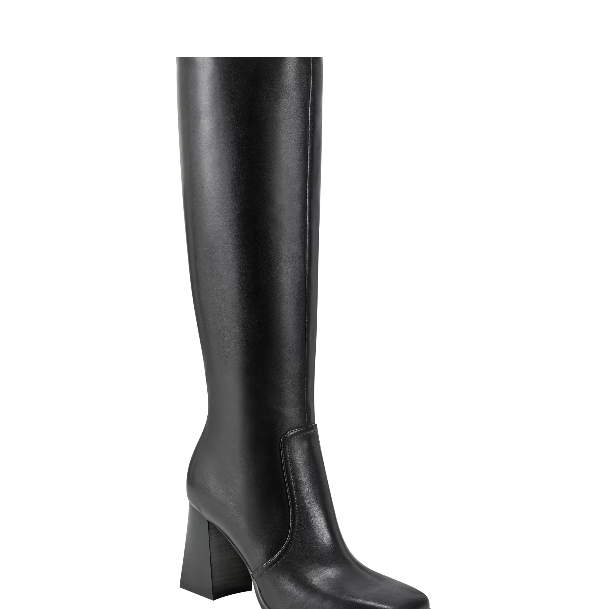 Fashion Marc Fisher Dreeam Block Heeled Boot Black Leather