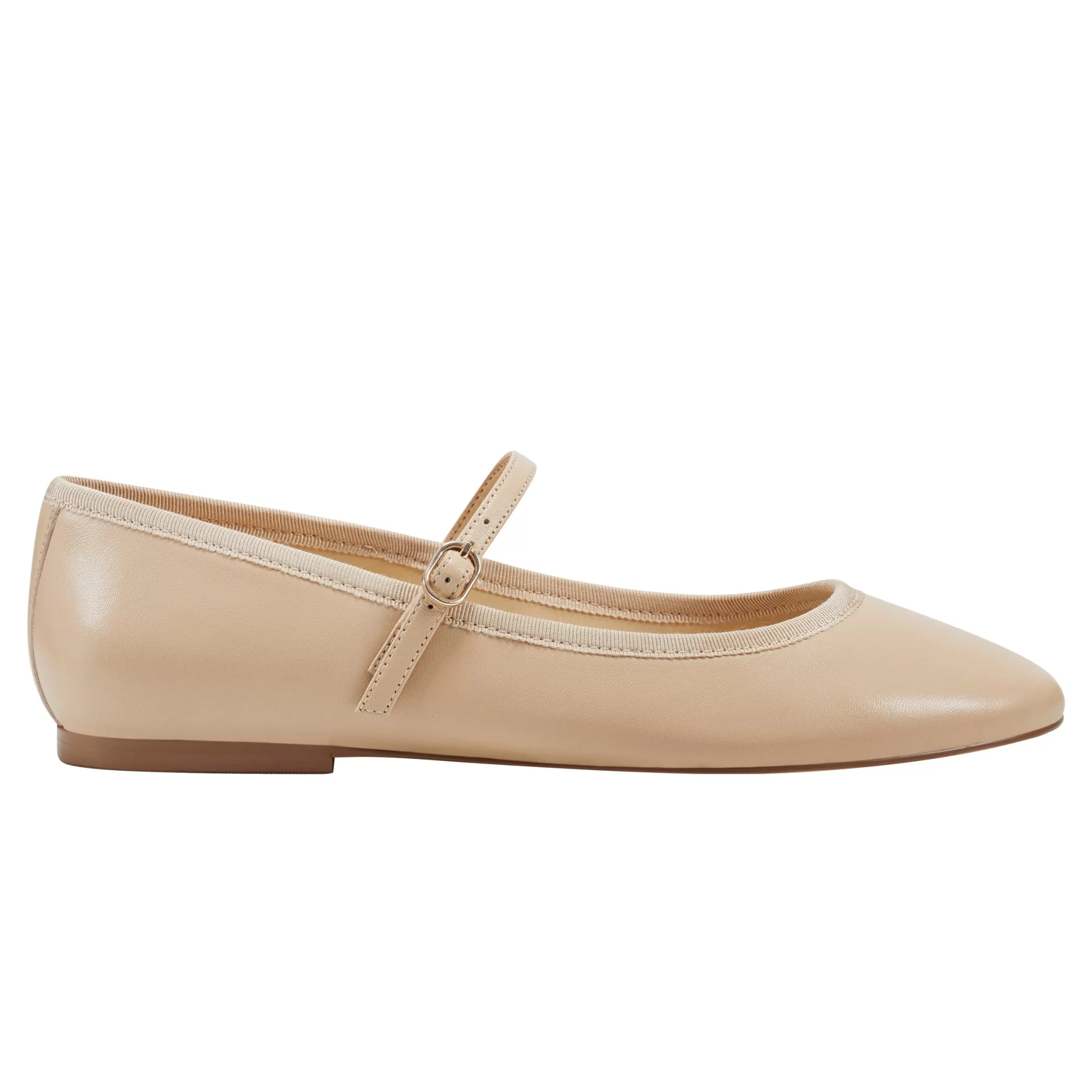 Sale Marc Fisher Espina Ballet Flat Natural Leather