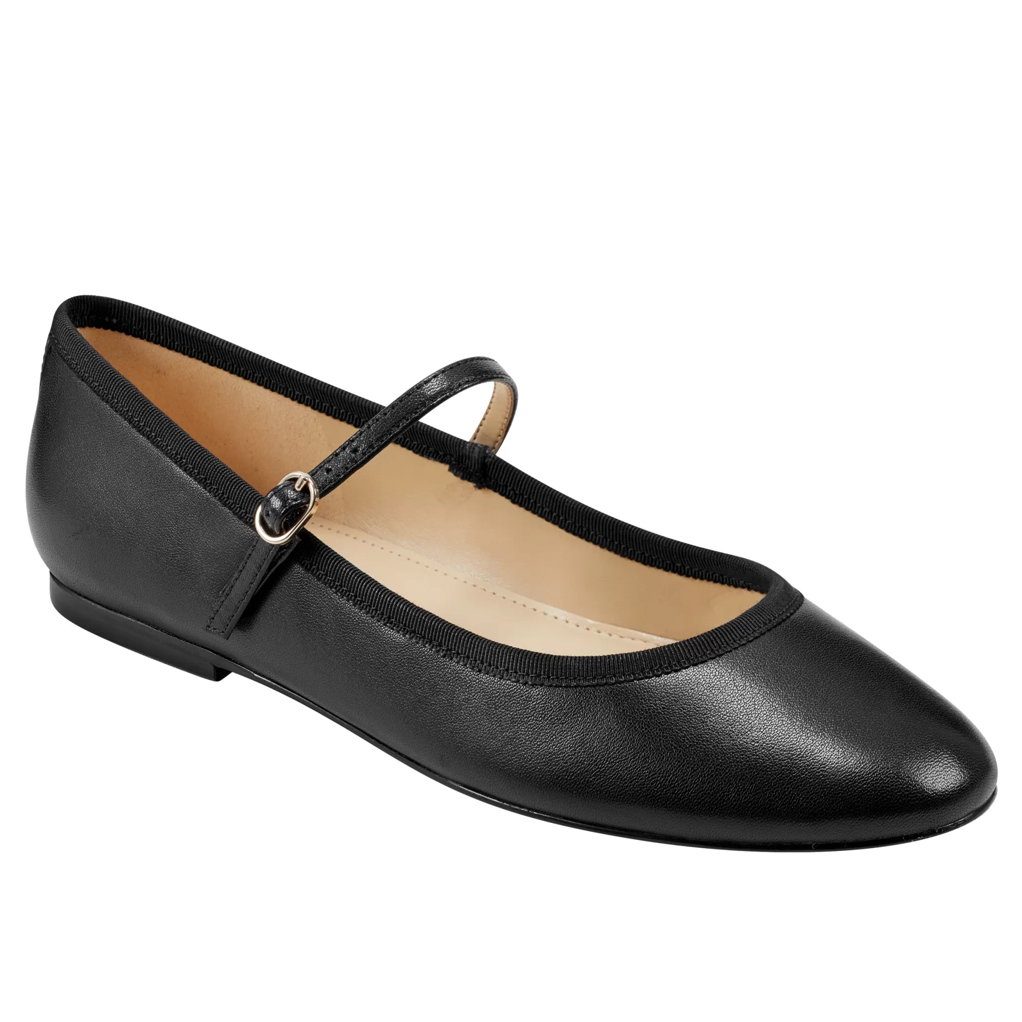 Flash Sale Marc Fisher Espina Ballet Flat Black Leather