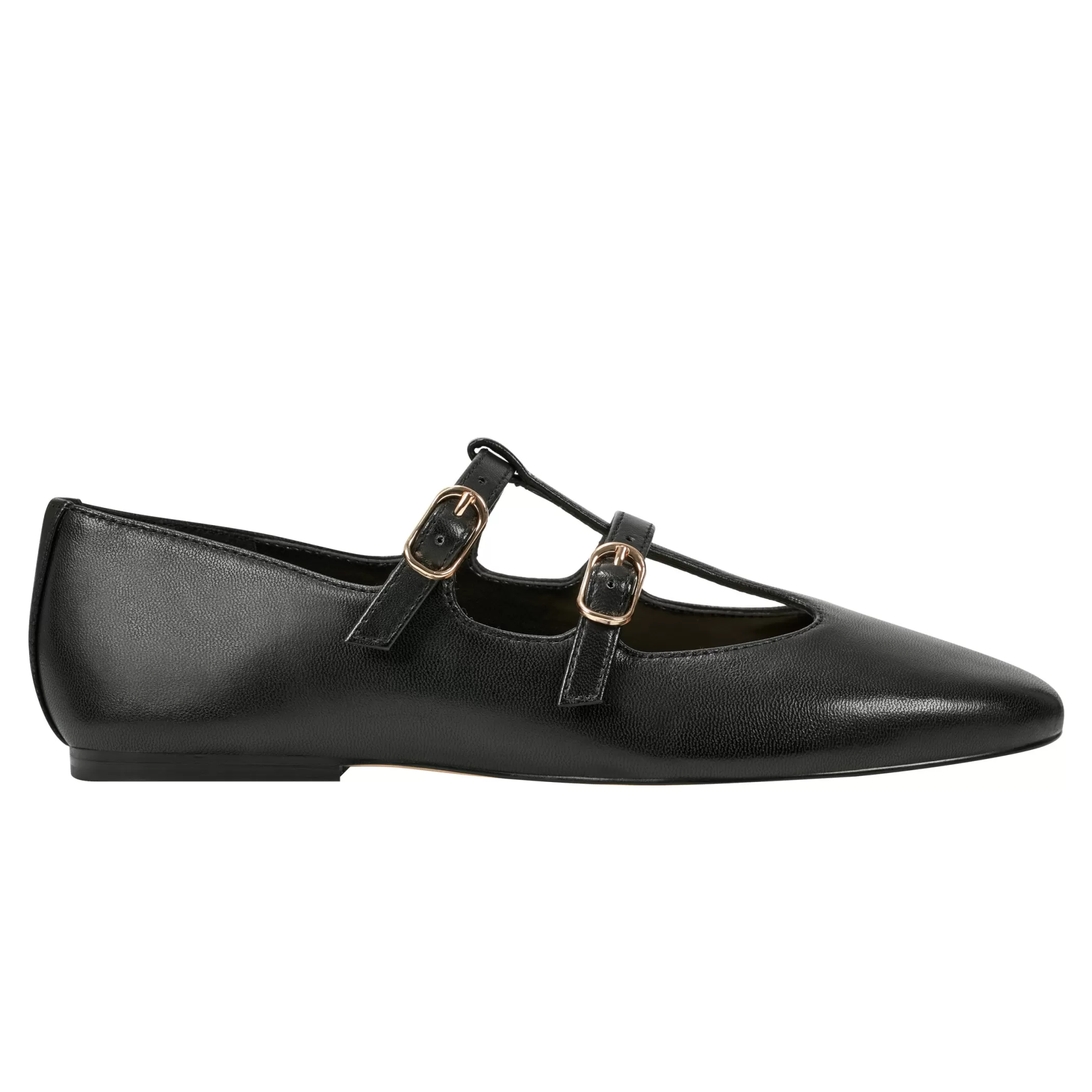 Shop Marc Fisher Evie Ballet Flat Black Leather