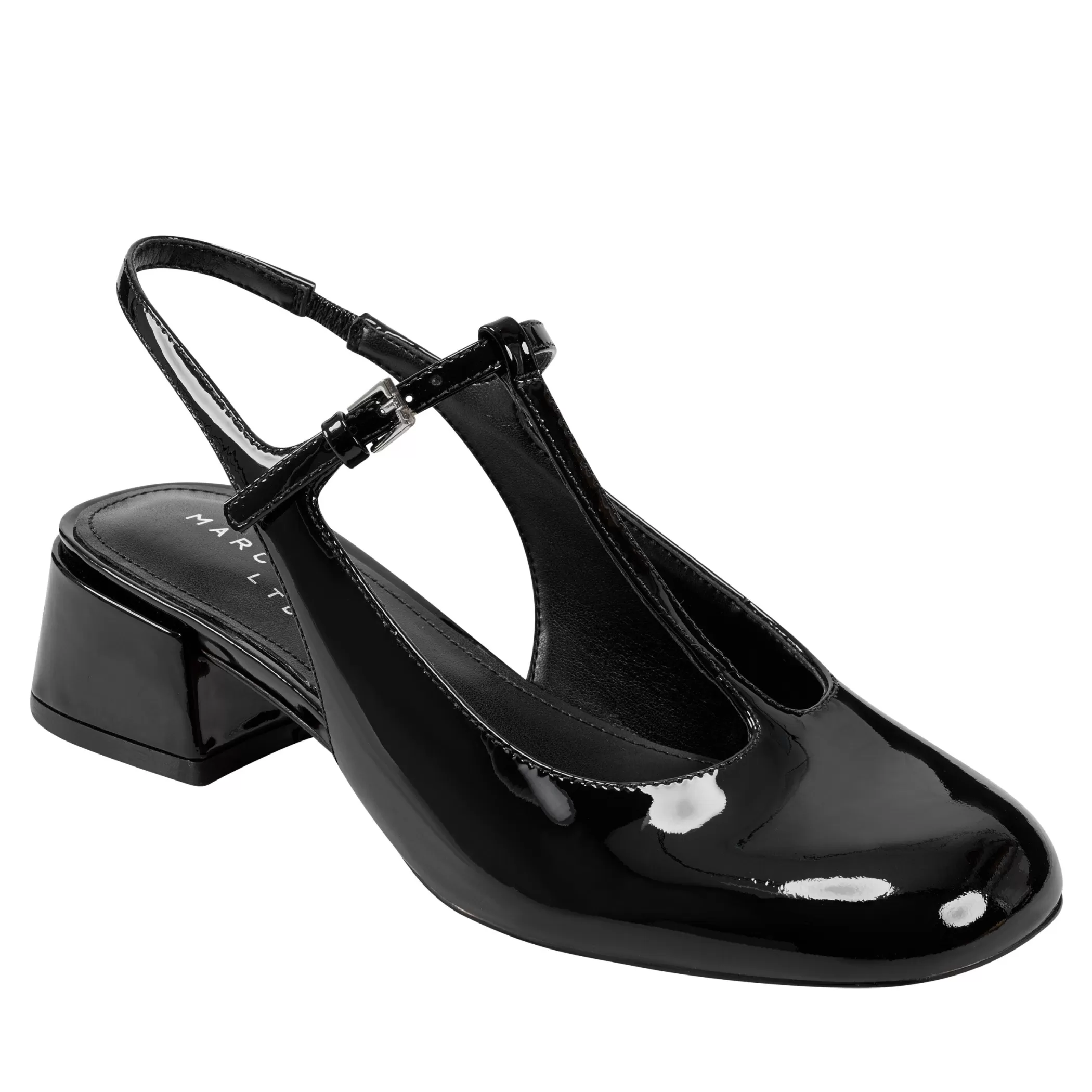 Cheap Marc Fisher Folly Block Heel Slingback Pump Black