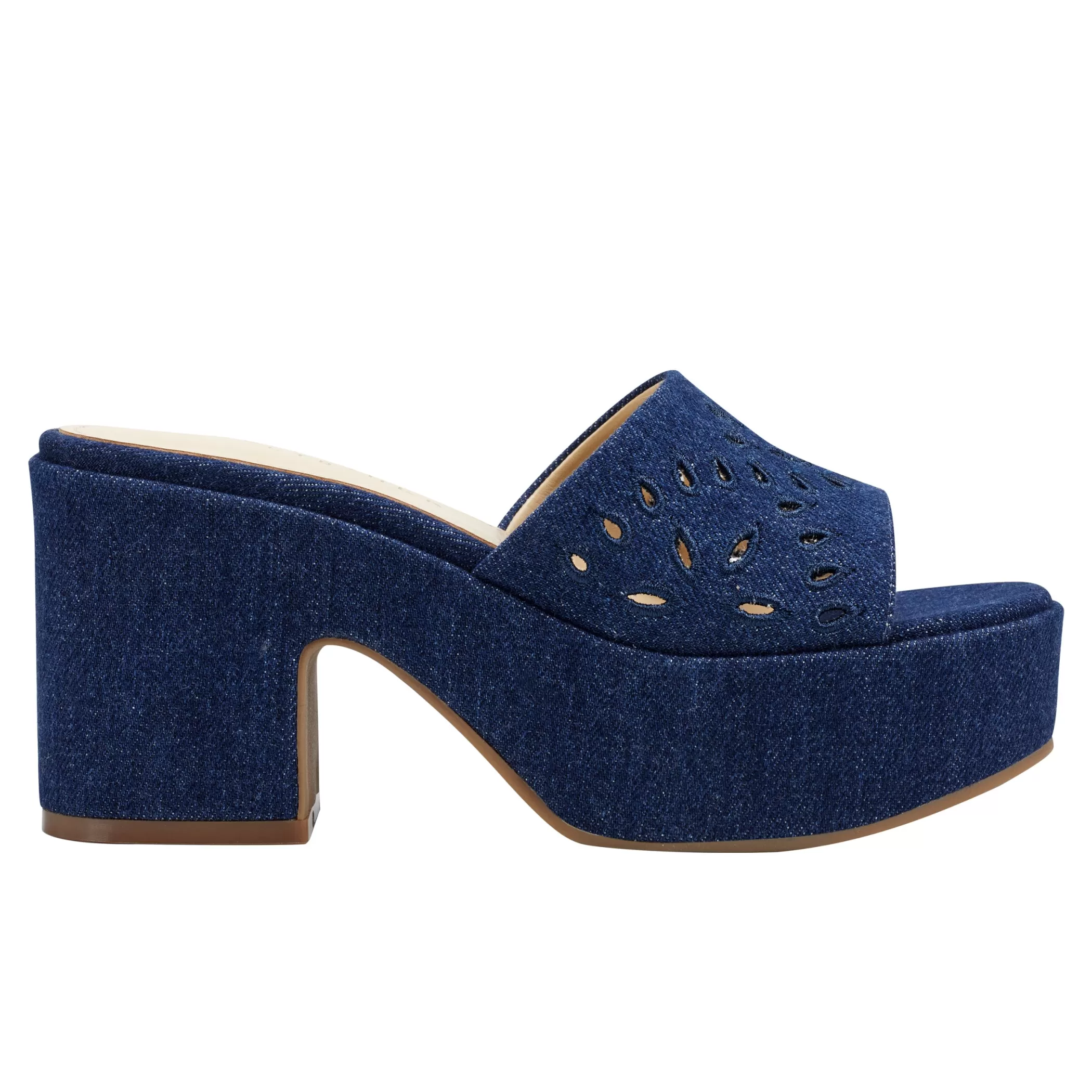 Shop Marc Fisher Foreva Platform Slide Sandal Denim