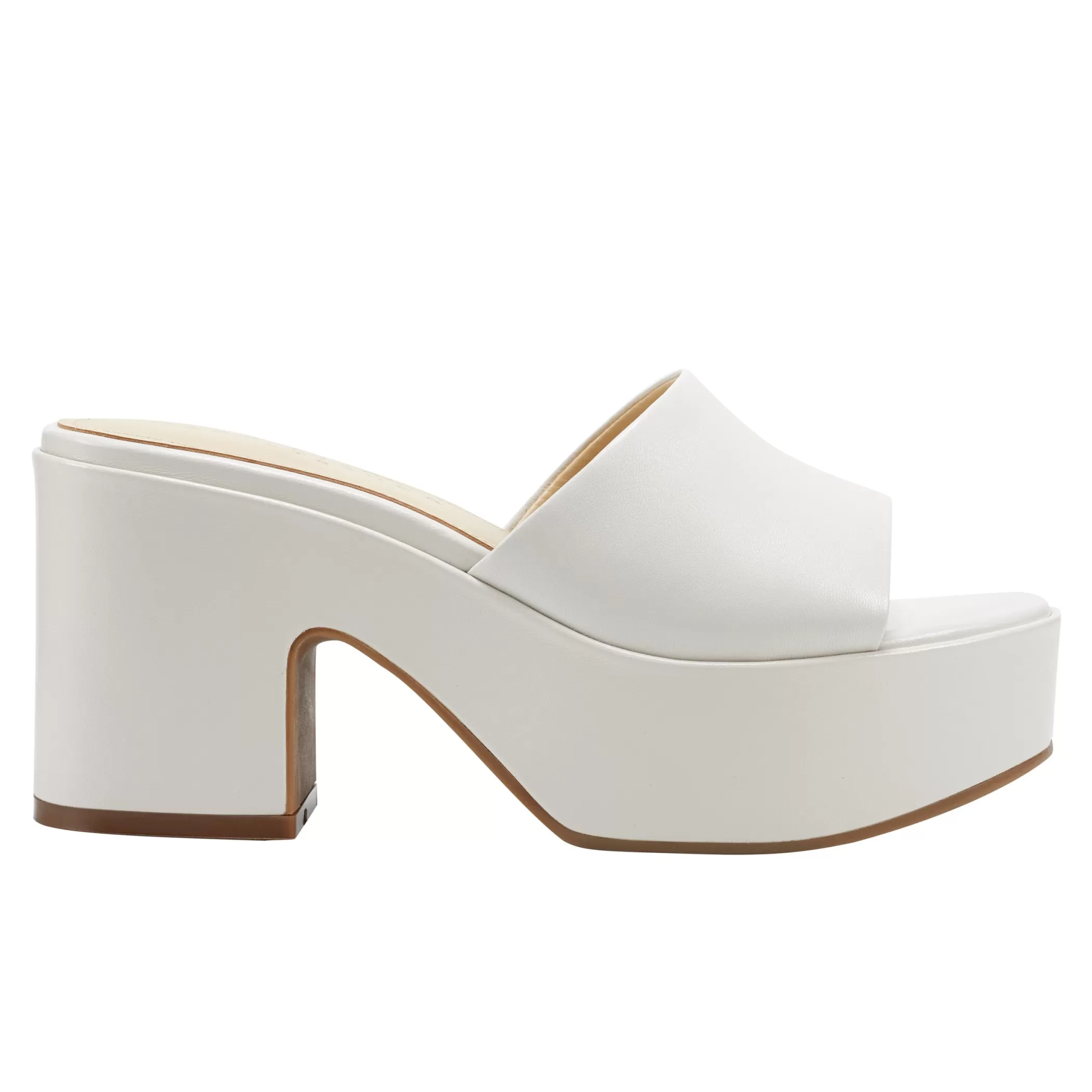 Cheap Marc Fisher Forina Platform Slide Sandal Chic Cream