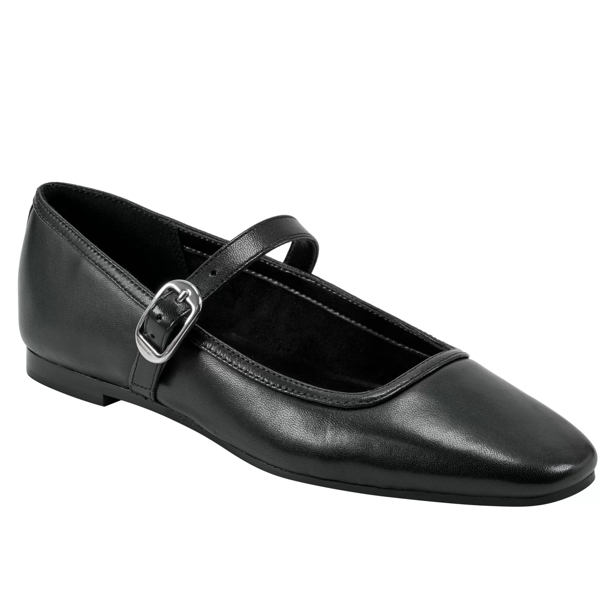 Best Marc Fisher Garissa Mary Jane Ballet Flat Black Leather