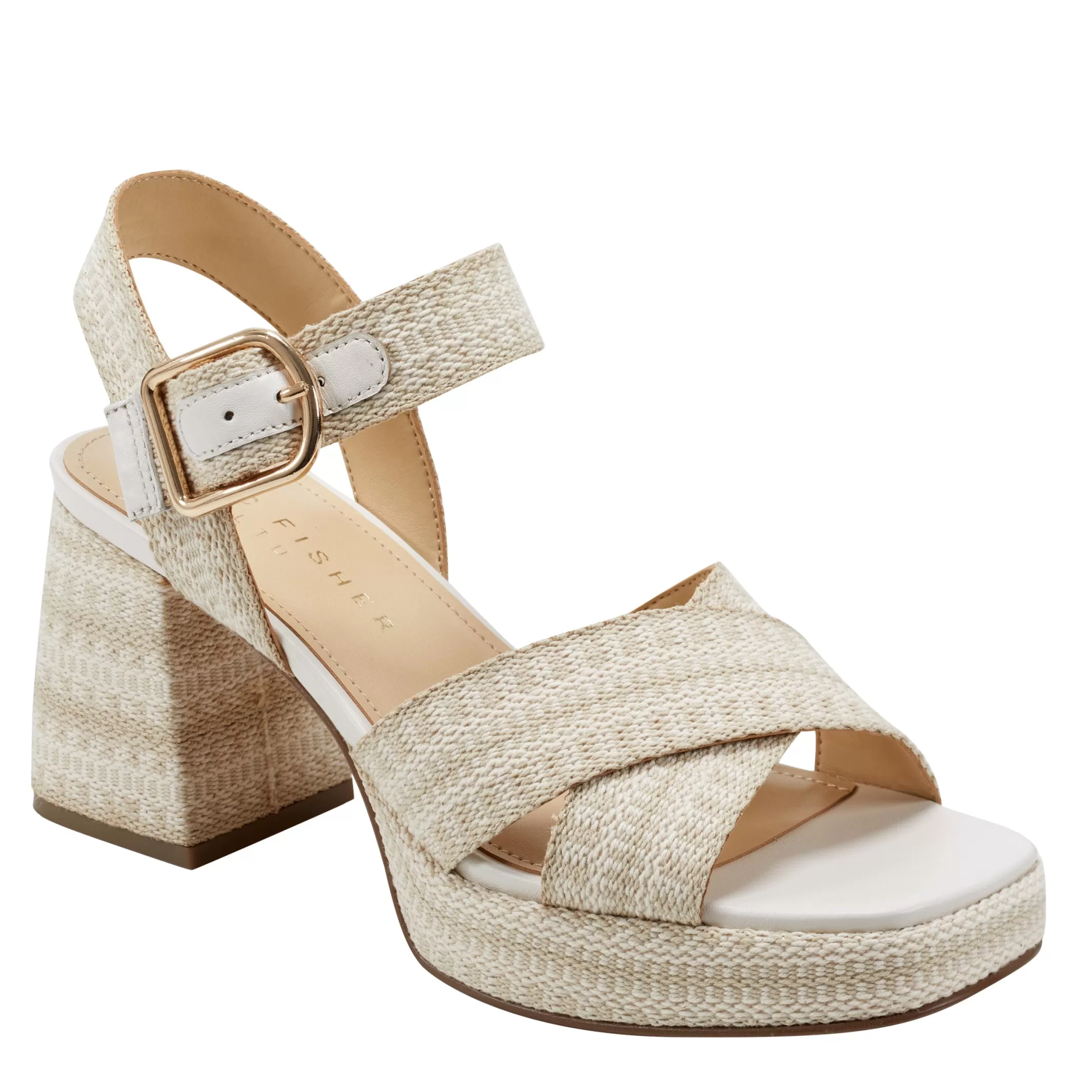 Best Sale Marc Fisher Gemmie Platform Sandal Light Natural