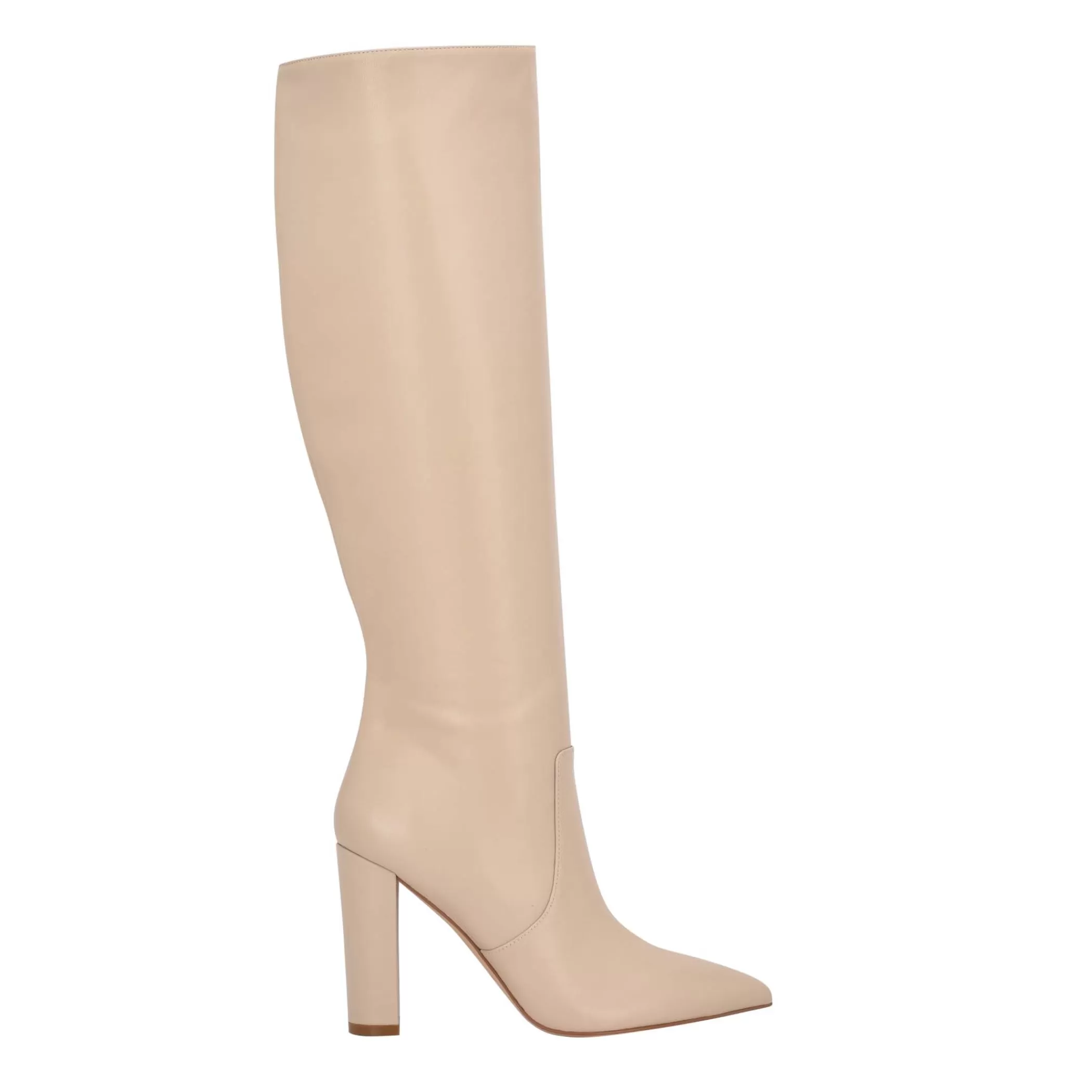 Hot Marc Fisher Giancarlo Heeled Boot Beige Leather