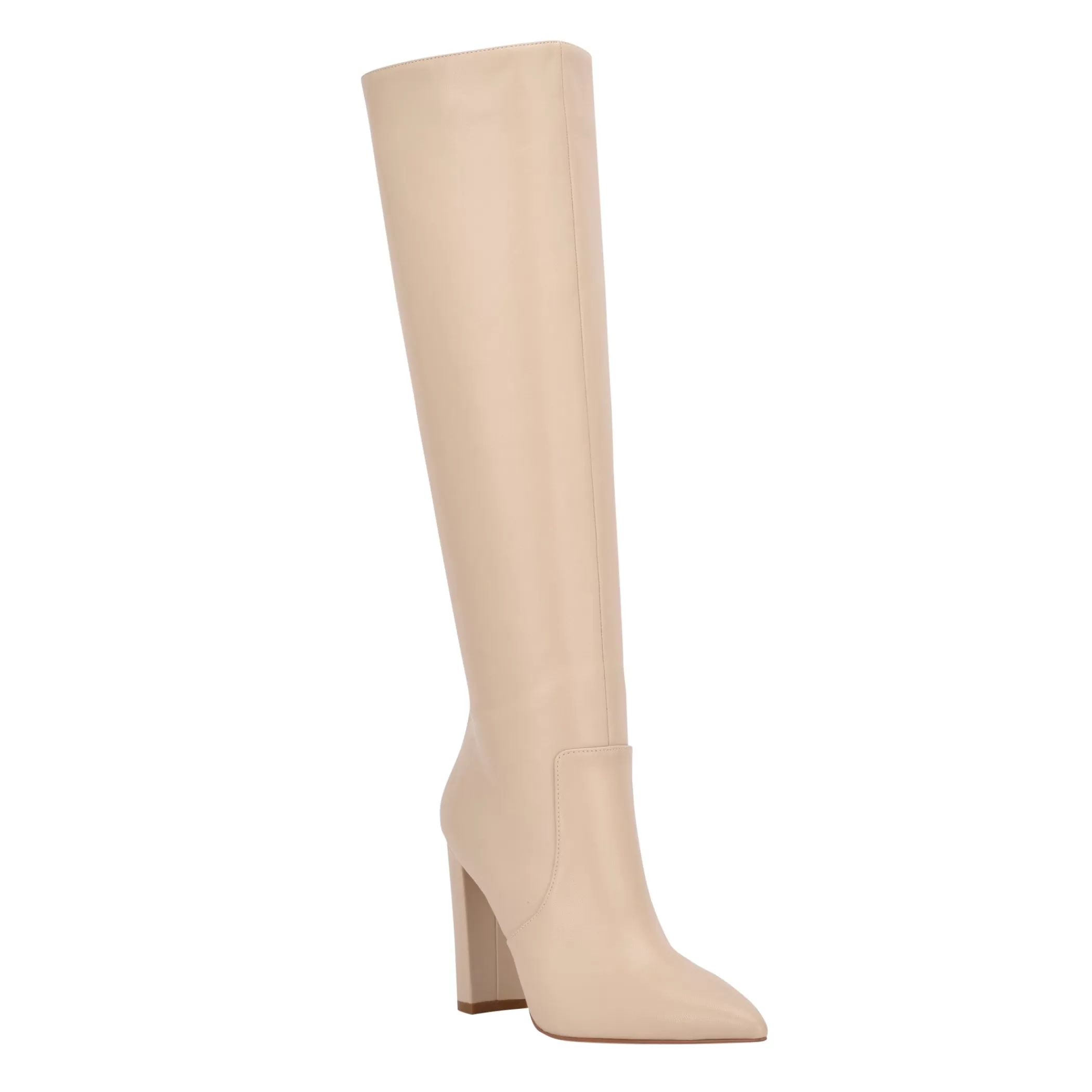 Hot Marc Fisher Giancarlo Heeled Boot Beige Leather