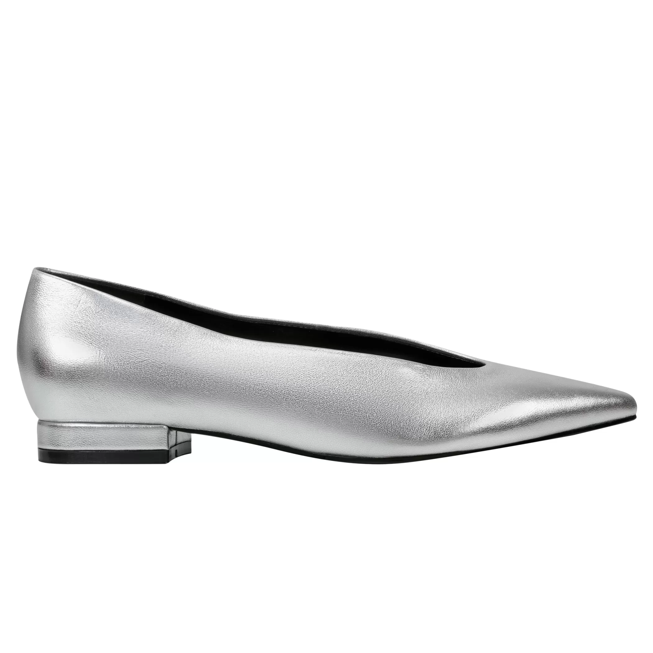 Online Marc Fisher Gunner Pointed Toe Flat Silver