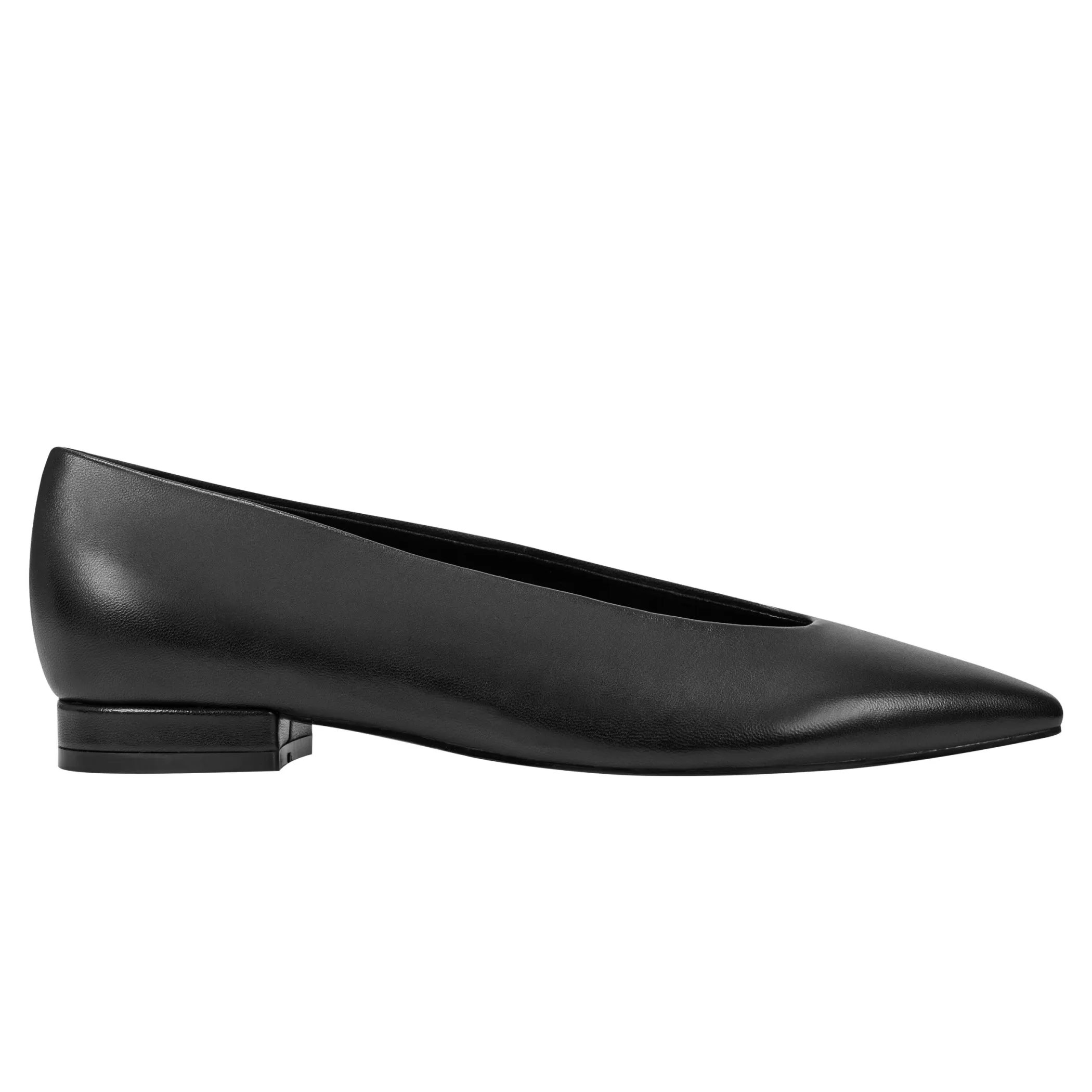 Cheap Marc Fisher Gunner Pointed Toe Flat Black Leather