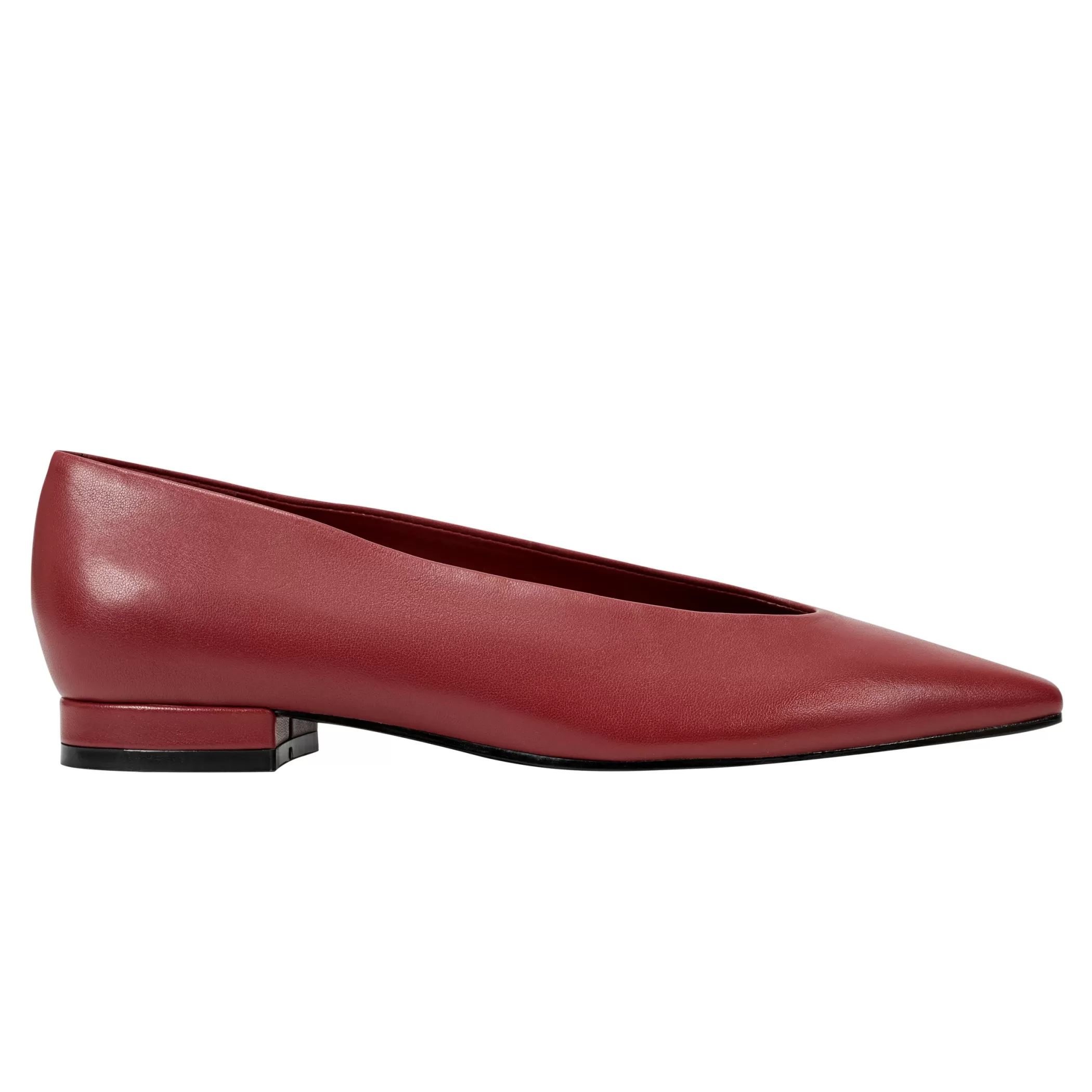 New Marc Fisher Gunner Pointed Toe Flat Red Leather