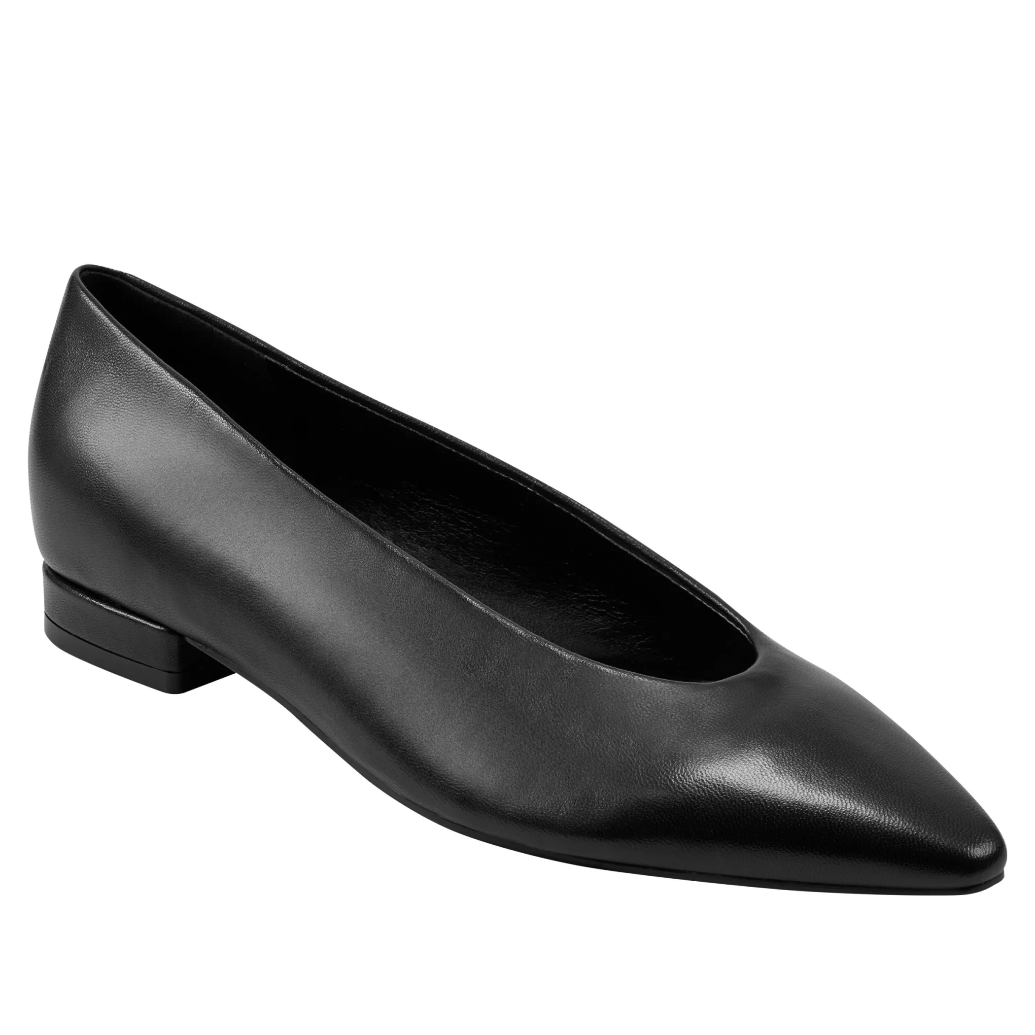 Cheap Marc Fisher Gunner Pointed Toe Flat Black Leather