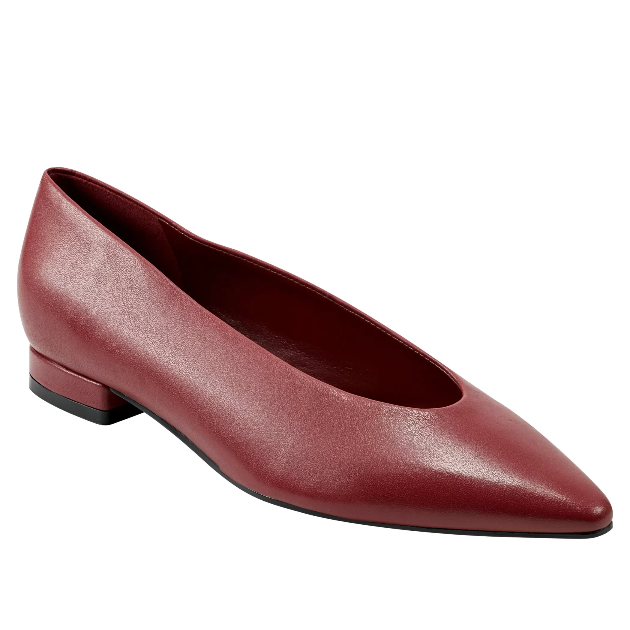 New Marc Fisher Gunner Pointed Toe Flat Red Leather