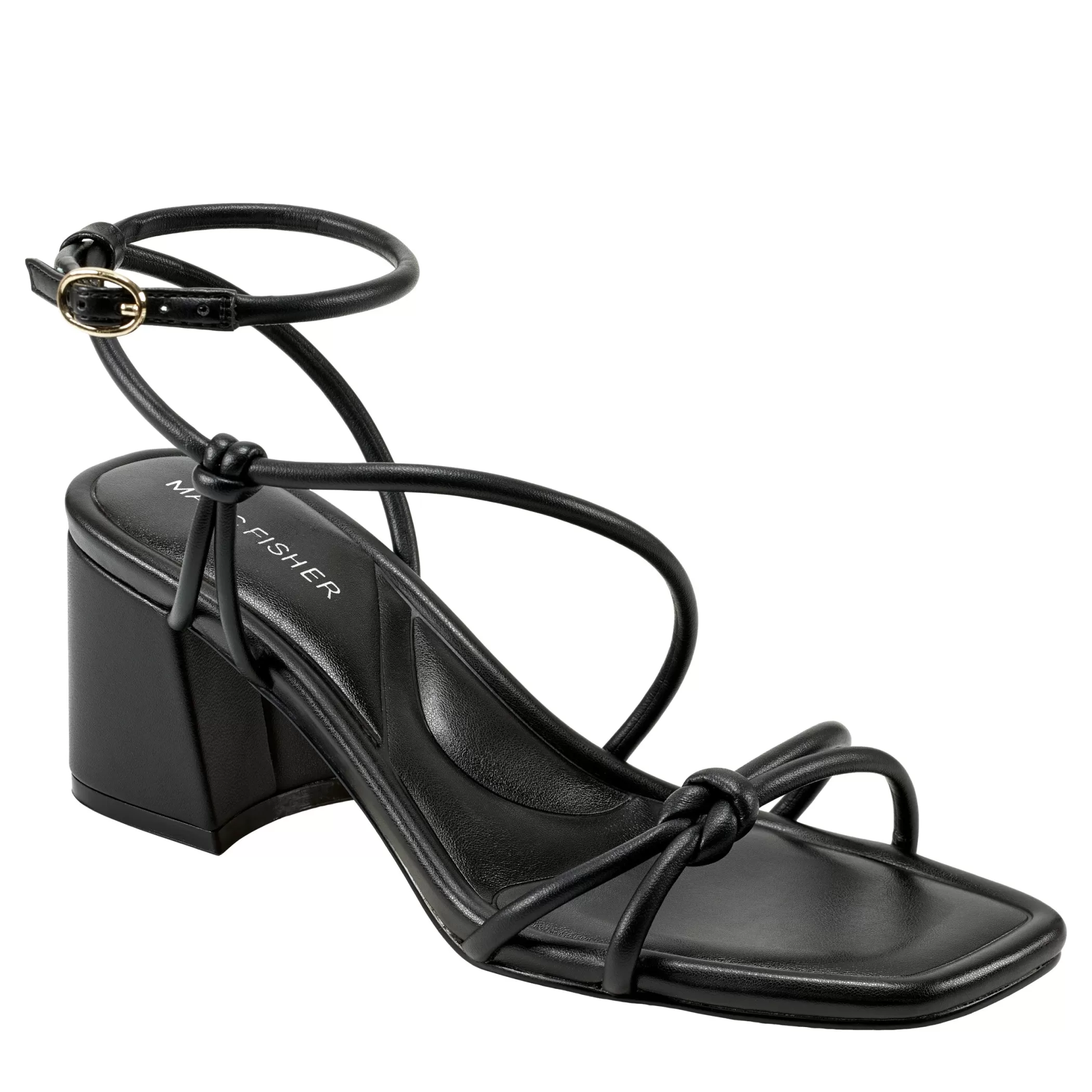 Flash Sale Marc Fisher Gurion Block Heel Sandal Black